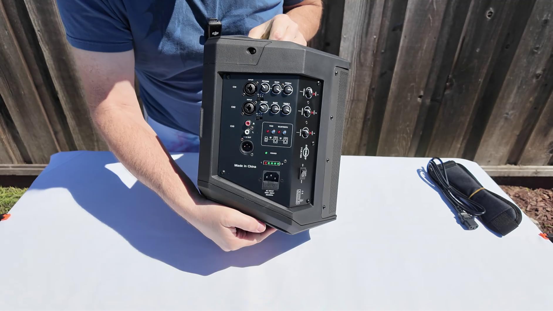 LOTAWAY Y1X-120 240W Portable Battery Powered PA System Bluetooth Speaker with 3-Channel Mixer, Rechargeable Outdoor Sound System for Busking, Karaoke, DJ, Party, Church customer photo 1