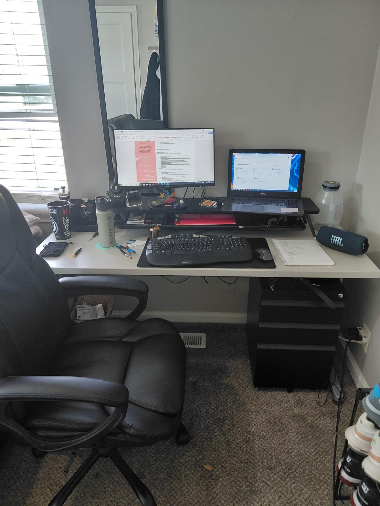 Letaya Mobile File Cabinet with Lock, 2 Drawer Under Desk Metal Rolling Filing Cabinets for Home Office Organizer Letters/Legal/A4 (Fully Assembled-Black) customer photo 1