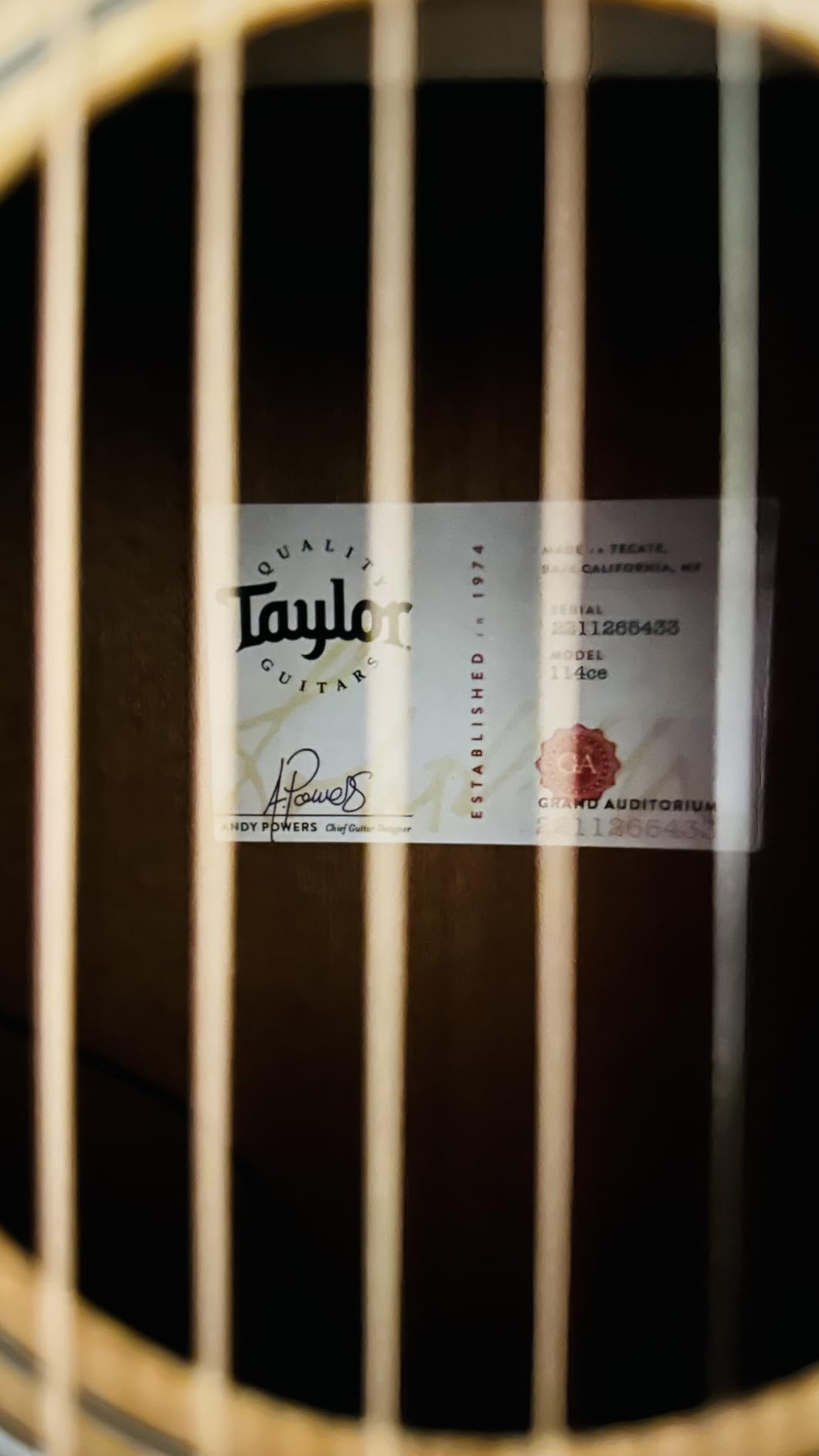 Taylor 114ce Grand Auditorium Acoustic Electric Guitar customer photo 1