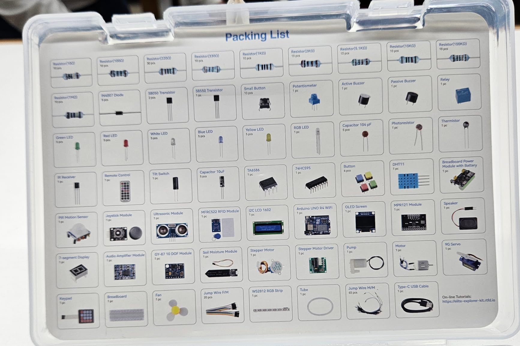 SunFounder Elite Explorer Kit with Original Arduino Uno R4 WiFi, RoHS Compliant, Bluetooth IoT ESP32 IIC LCD1602 OLED, Super Starter Kit, Online Tutorials & Video Courses for Beginners & Engineers customer photo 2