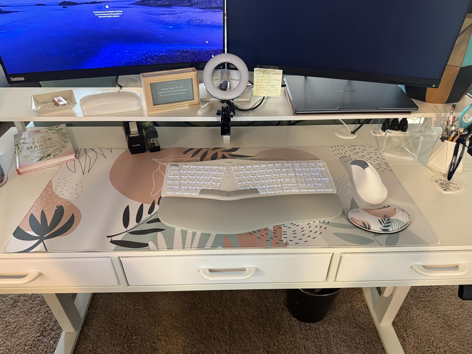 Nulea RT05 Wireless Ergonomic Keyboard, Split Keyboard with Wrist Rest, USB-C Charging, 7-Color Backlight, Natural Typing, Bluetooth and USB Connectivity, Compatible with Windows/Mac customer photo 2