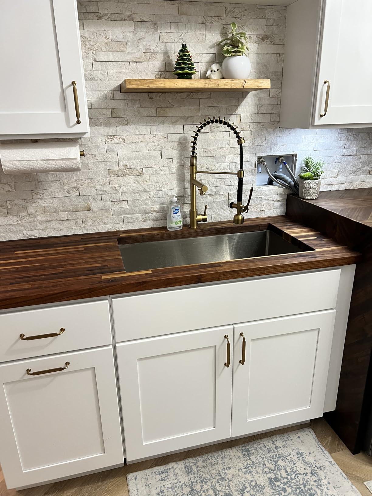 Lordear 15x17 Indoor Outdoor Kitchen Sink with Foldable Faucet Samll Bar Prep 16 Gauge T304 Stainless Steel Single Bowl Basin for Island Camper Wet Bar Prep Mobile Home customer photo 1