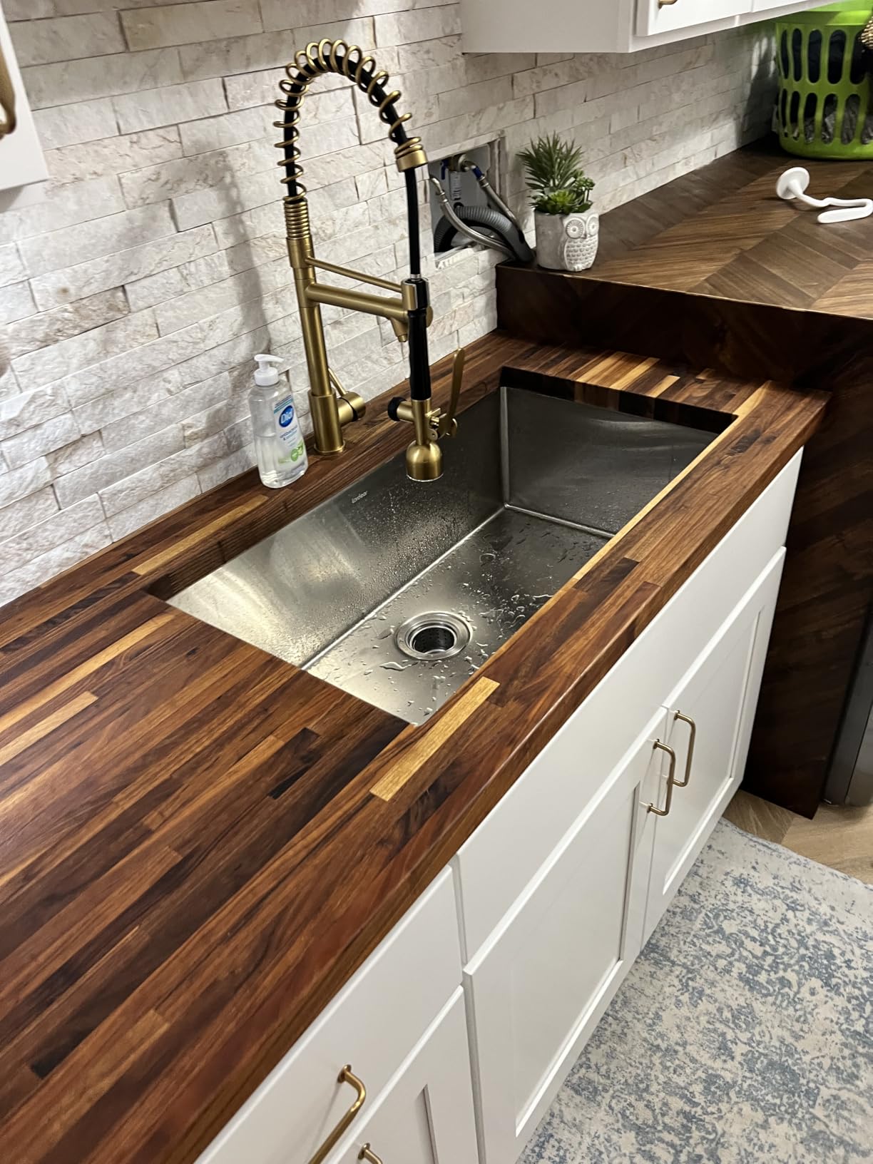 Lordear 15x17 Indoor Outdoor Kitchen Sink with Foldable Faucet Samll Bar Prep 16 Gauge T304 Stainless Steel Single Bowl Basin for Island Camper Wet Bar Prep Mobile Home customer photo 2