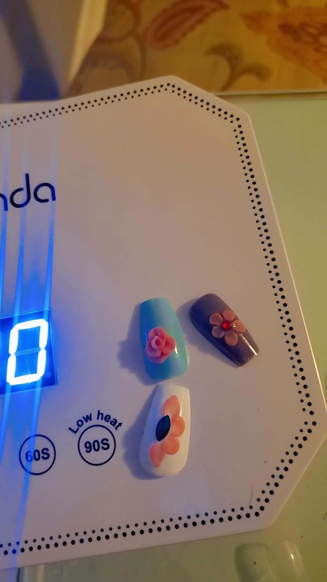 Lavinda 54W UV LED Nail Lamp - Plug-in Gel Nail Light with LCD Display, 4 Timers, Auto Sensor, Dual Wavelength, Nail Dryer for Home & Salon - Black customer photo 2