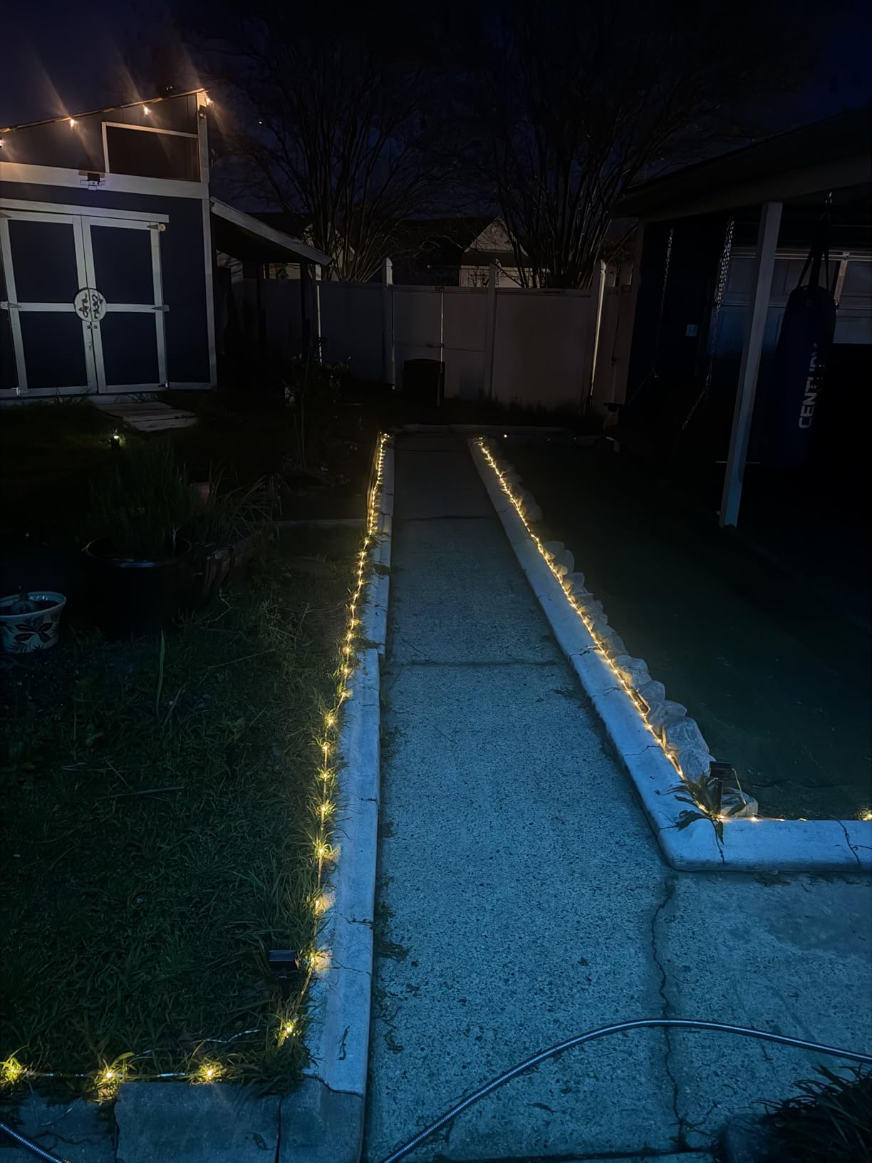 Brightown Solar Rope Lights, 39FT 100LED Outdoor Solar String Lights, IP65 Waterproof Solar Powered Fairy Lights with 8 Lighting Modes for Party Garden Yard Home Holiday Tree Decoration, Warm White customer photo 2
