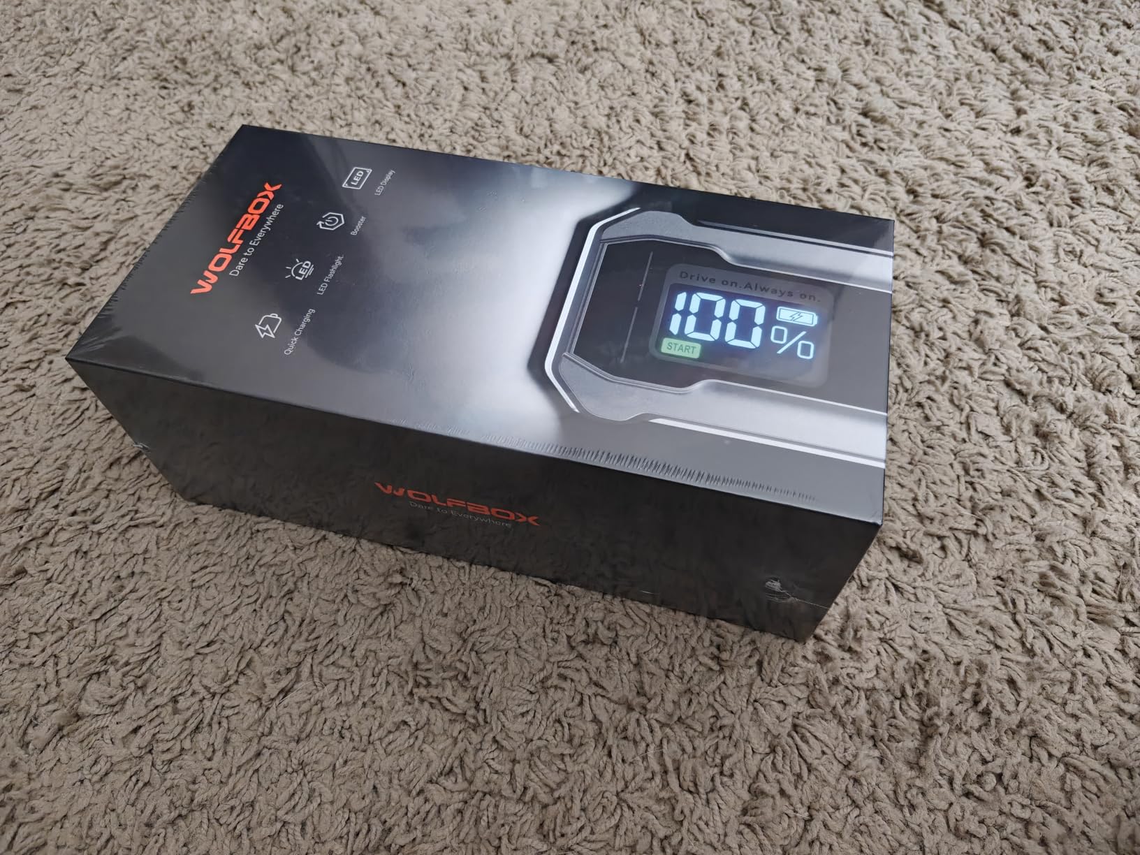 WOLFBOX 4000A Jump Starter,12V Car Battery Jumper Starter Portable with 65W Quick Charger,LED Display,88.8Wh Booster Jump Box Pack (10L Gas 10L Diesel Engine) with LED Light,Jumper Cables customer photo 2