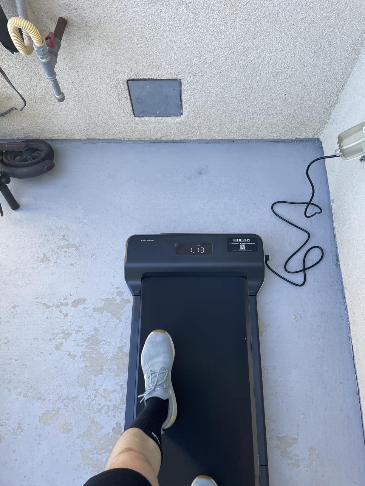 WALKINGPAD Foldable Walking Pad for Home Office, Under Desk Treadmill with Adaptive Speed Control, Compact Design for Small Spaces, No Assembly Needed customer photo 2