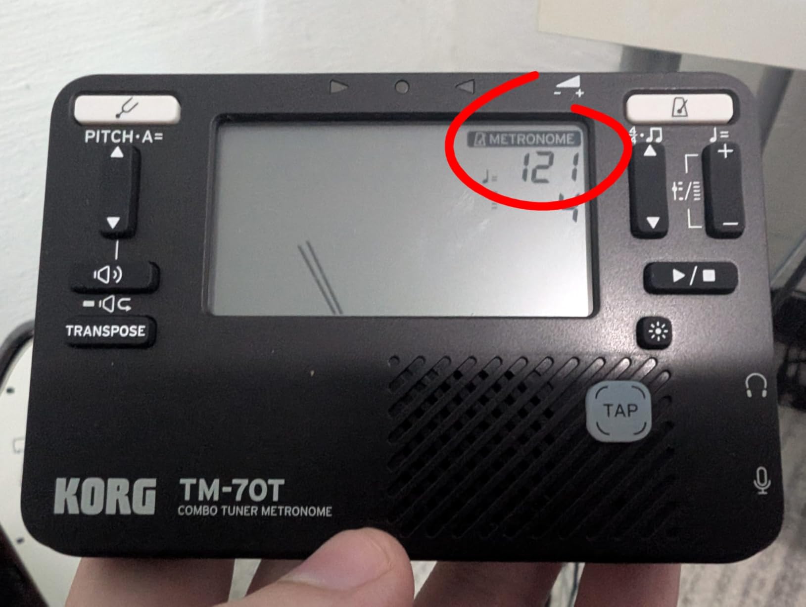Korg TM-70C Tuner and Metronome with Contact Mic customer photo 1