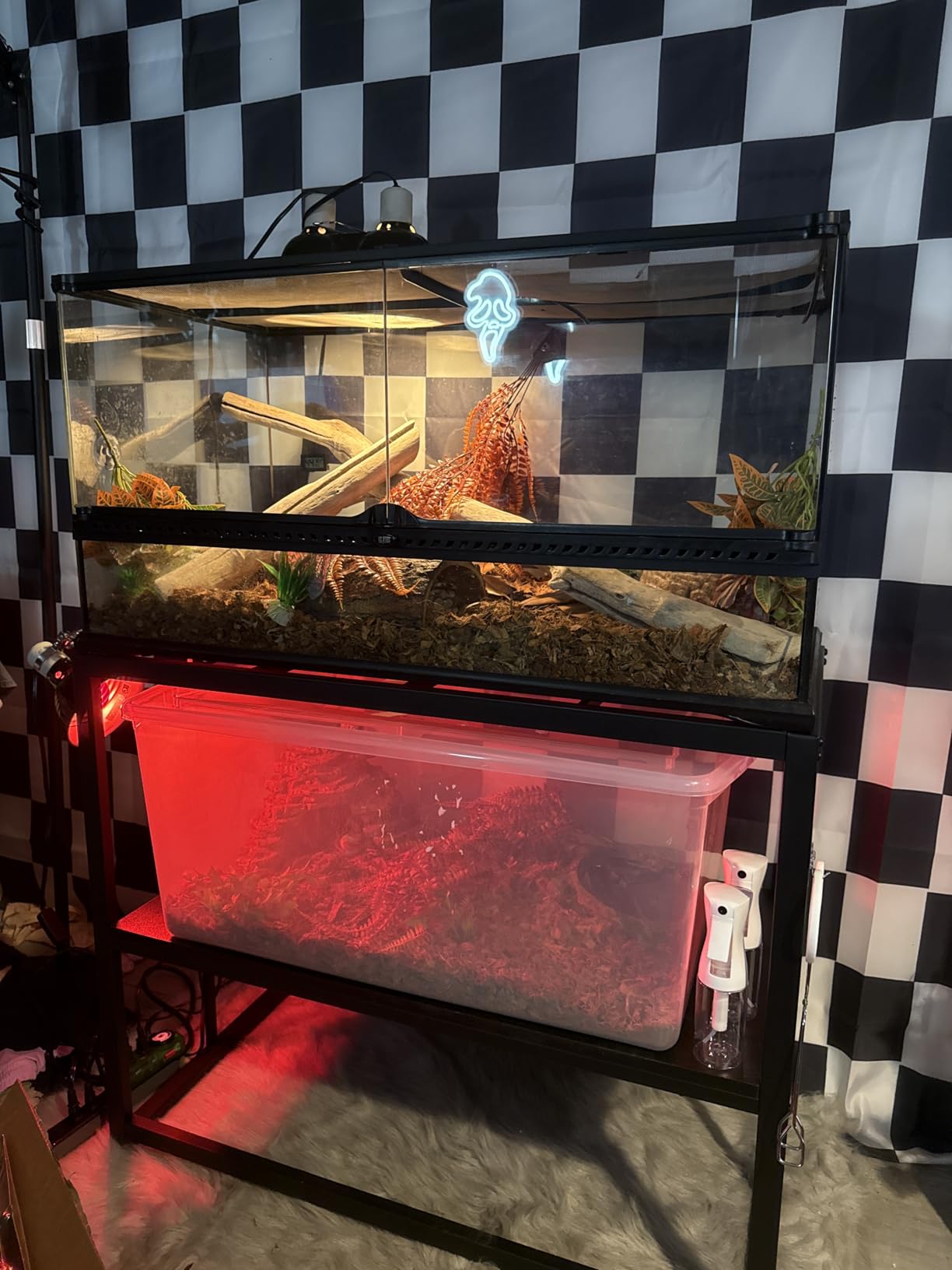 Urban Deco 55-75 Gallon Fish Tank Stand 900LBS Capacity For Aquarium Stand Metal Fish Tank Stand 48.4