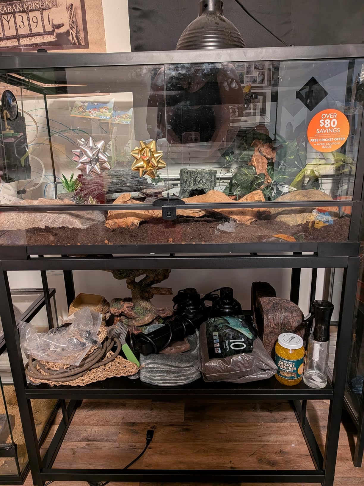 Urban Deco 55-75 Gallon Fish Tank Stand 900LBS Capacity For Aquarium Stand Metal Fish Tank Stand 48.4