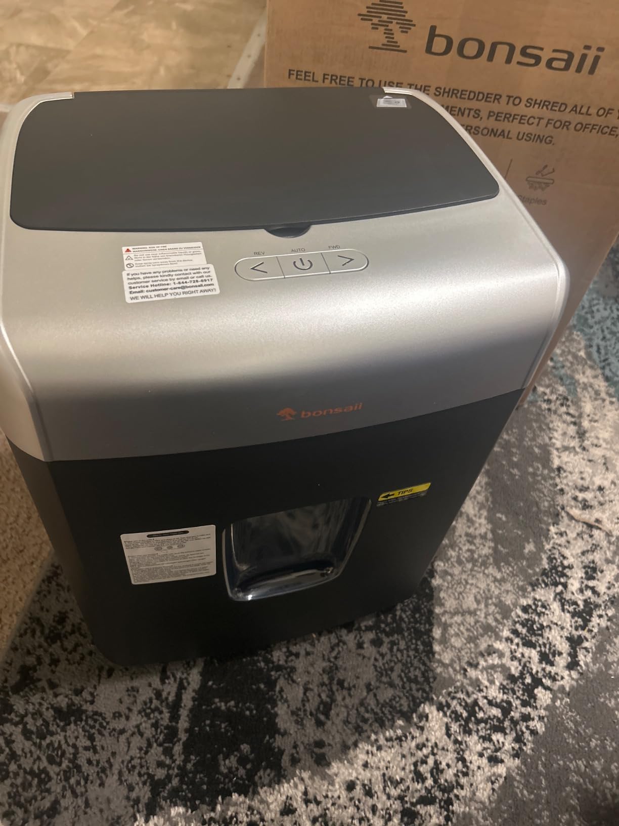 Bonsaii Paper Shredder for Office, 120-Sheet Autofeed Heavy Duty Shredder for Home Office Use, 30 Minutes/Micro Cut/P-4 High Security Level/6 Gallon Large Bin customer photo 2