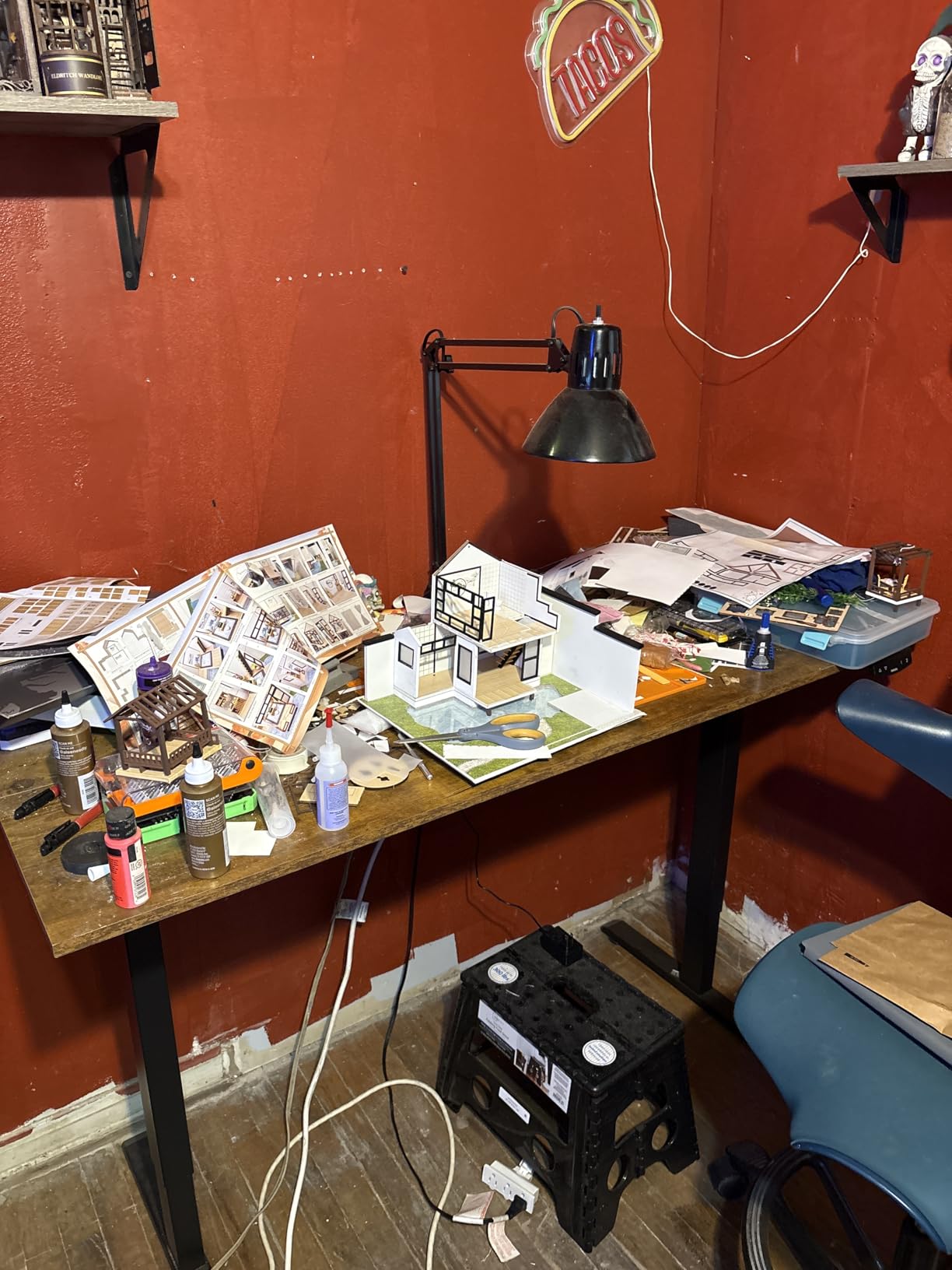 Agilestic Electric Standing Desk, 48 x 24 Inches Height Adjustable Desk, Sit Stand up for Work Office Home, Ergonomic Rising Computer Table with Memory Preset, Rustic Brown customer photo 1