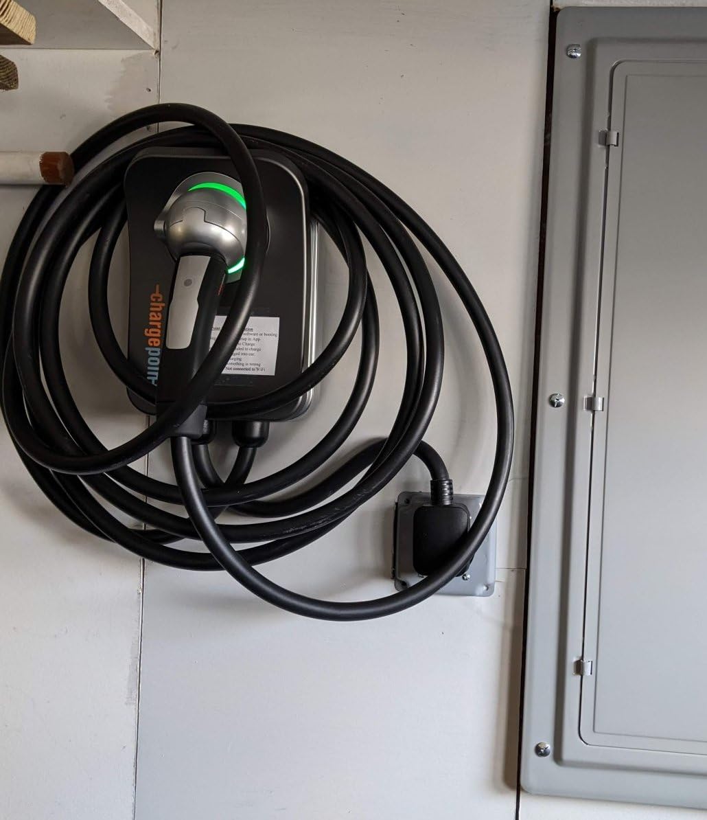 ChargePoint HomeFlex Level 2 EV Charger NEMA 14-50 NACS Plug for Tesla Electric Vehicles - Wall-Mount Fast & Smart Indoor or Outdoor Charging Station for Home customer photo 1