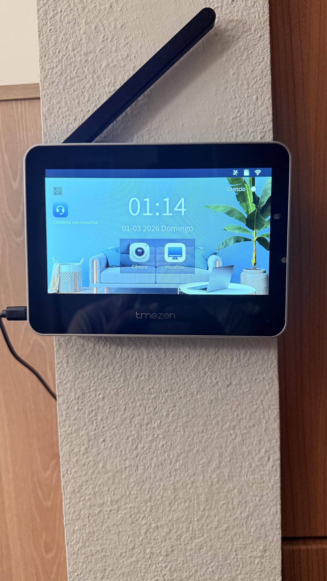 Tmezon Wireless Video Doorbell with Camera and Monitor WiFi Doorbell Intercom System, 1080P Camera with Monitor, Video Door Phone 7''Touch Screen, Motion Detection, No Monthly Fees, Tuya APP 2.4G/5G customer photo 1