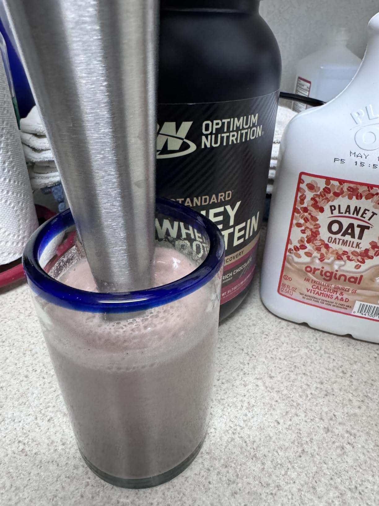 KOIOS Immersion Blender, 1000W Anti-scratch 3-in-1 Hand Blender, Upgraded 12 Speed Stainless Steel Blade Stick Blenders with Turbo Mode, Whisk and Milk Frother, Non-BPA customer photo 2