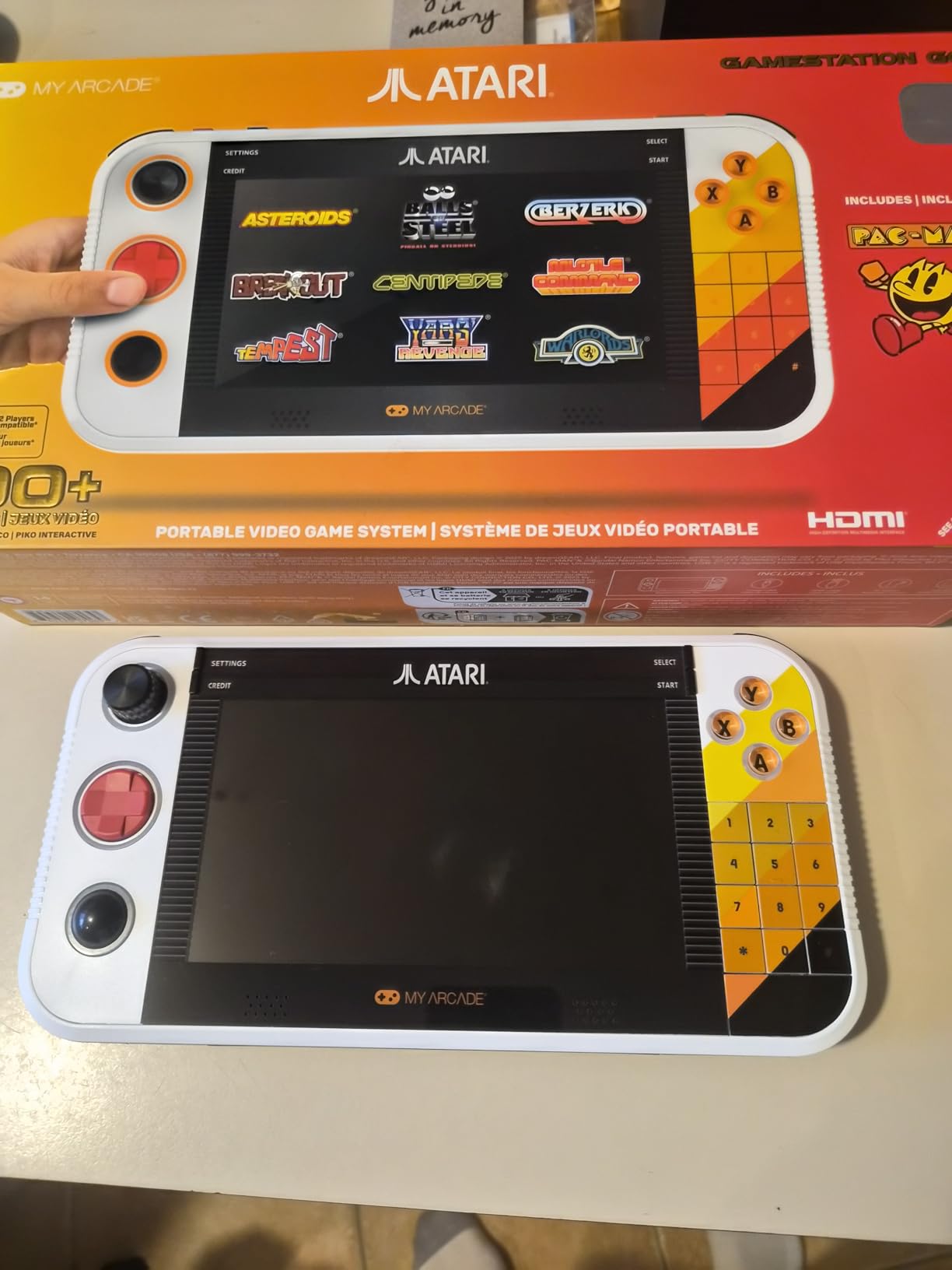 My Arcade Atari Gamestation Go: Rechargeable Battery, Over 200+ Preloaded Retro Video Games Including Pac-Man, Atari: Recharged, 7 inch Display customer photo 2