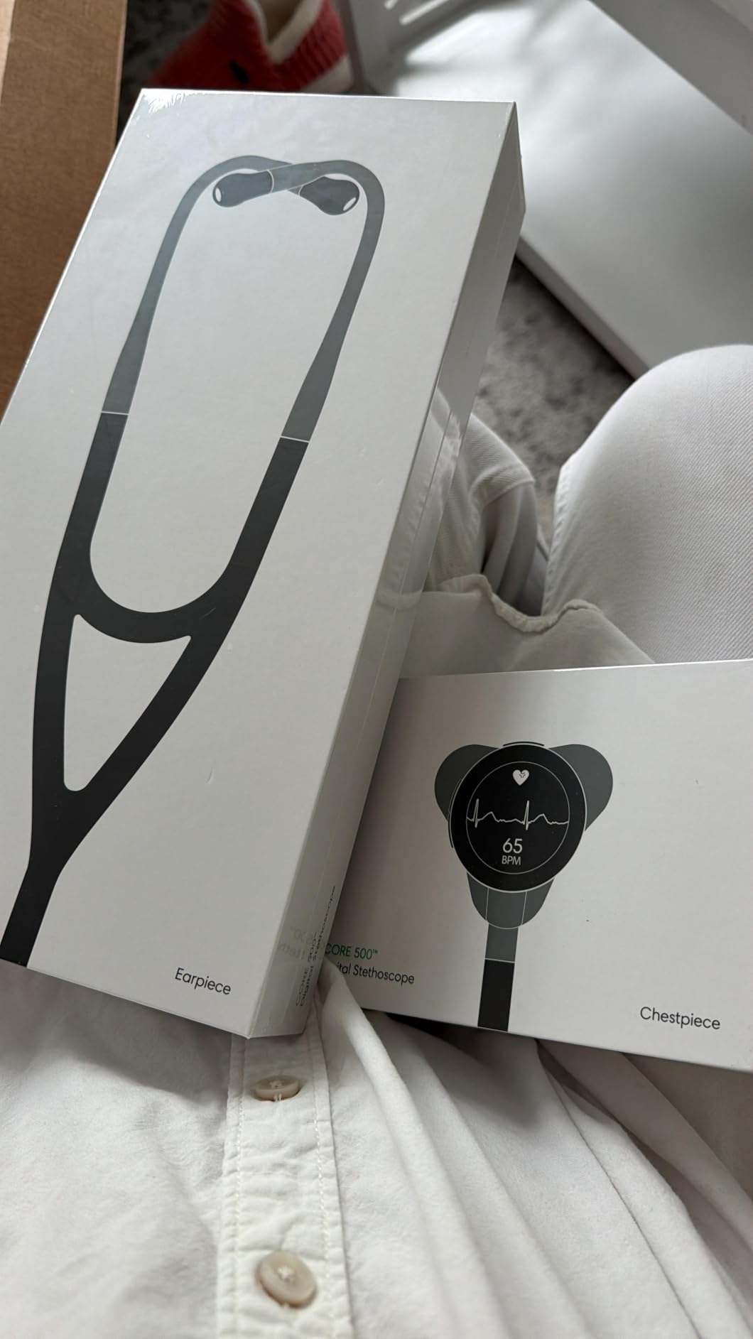 Eko CORE 500 Digital Stethoscope - 40x Amplification, Active Noise Cancellation, 3-Lead ECG, FDA-Cleared AI with Eko+, Full-Color Display, Reimbursement Eligible - Silver, COR503-SLV customer photo 1