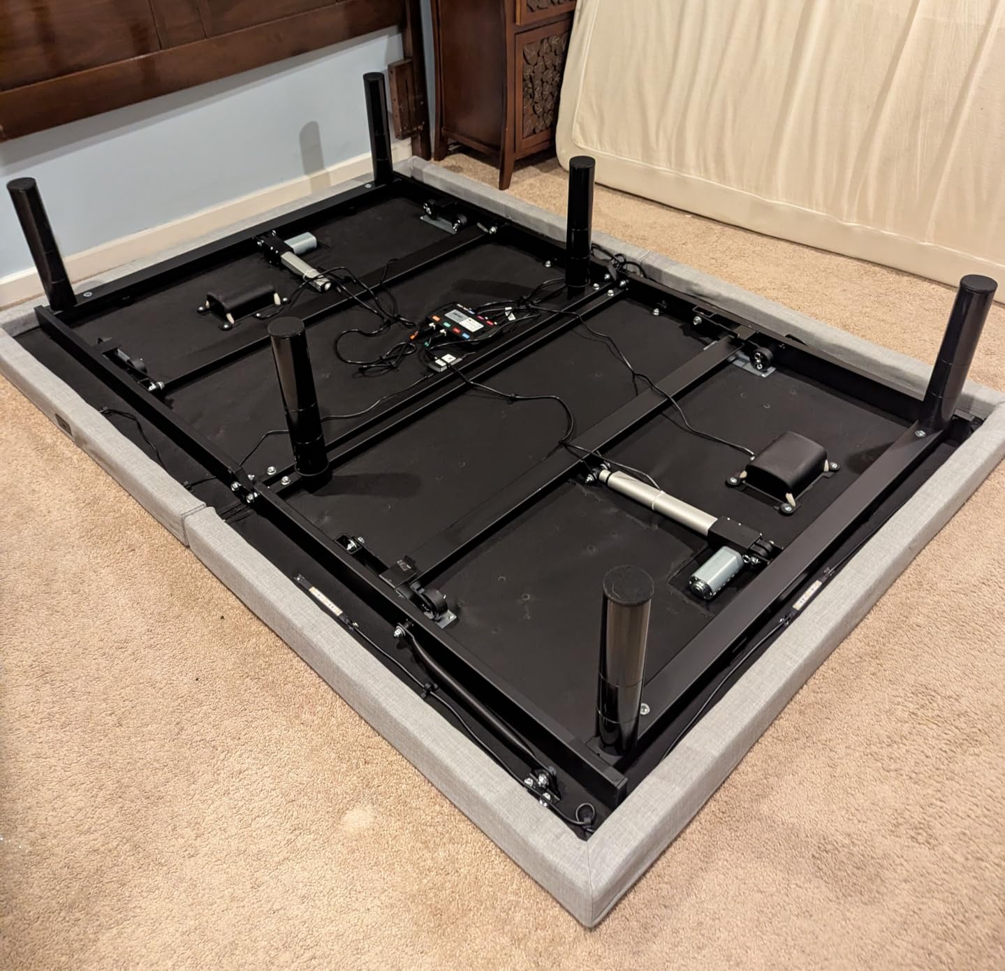 Full Adjustable Bed Base | Full Body Massage | USB Ports | Zero Gravity | Anti-Snore | Memory Positions | Under Bed Lighting | Wireless Remote | Zero Clearance customer photo 1