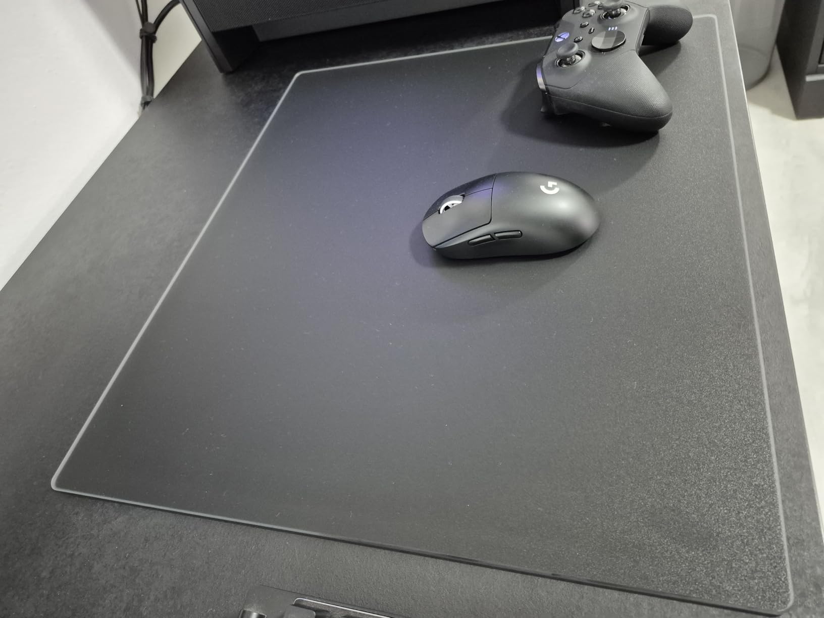 Wallhack 4.0 Glass Gaming MousePad - Professional Esport Mouse Mat with Specialty Surface for Top Speed and Control, Large Tempered Glasspad with Full Silicone Base - (SkyPAD White,XL 16.92