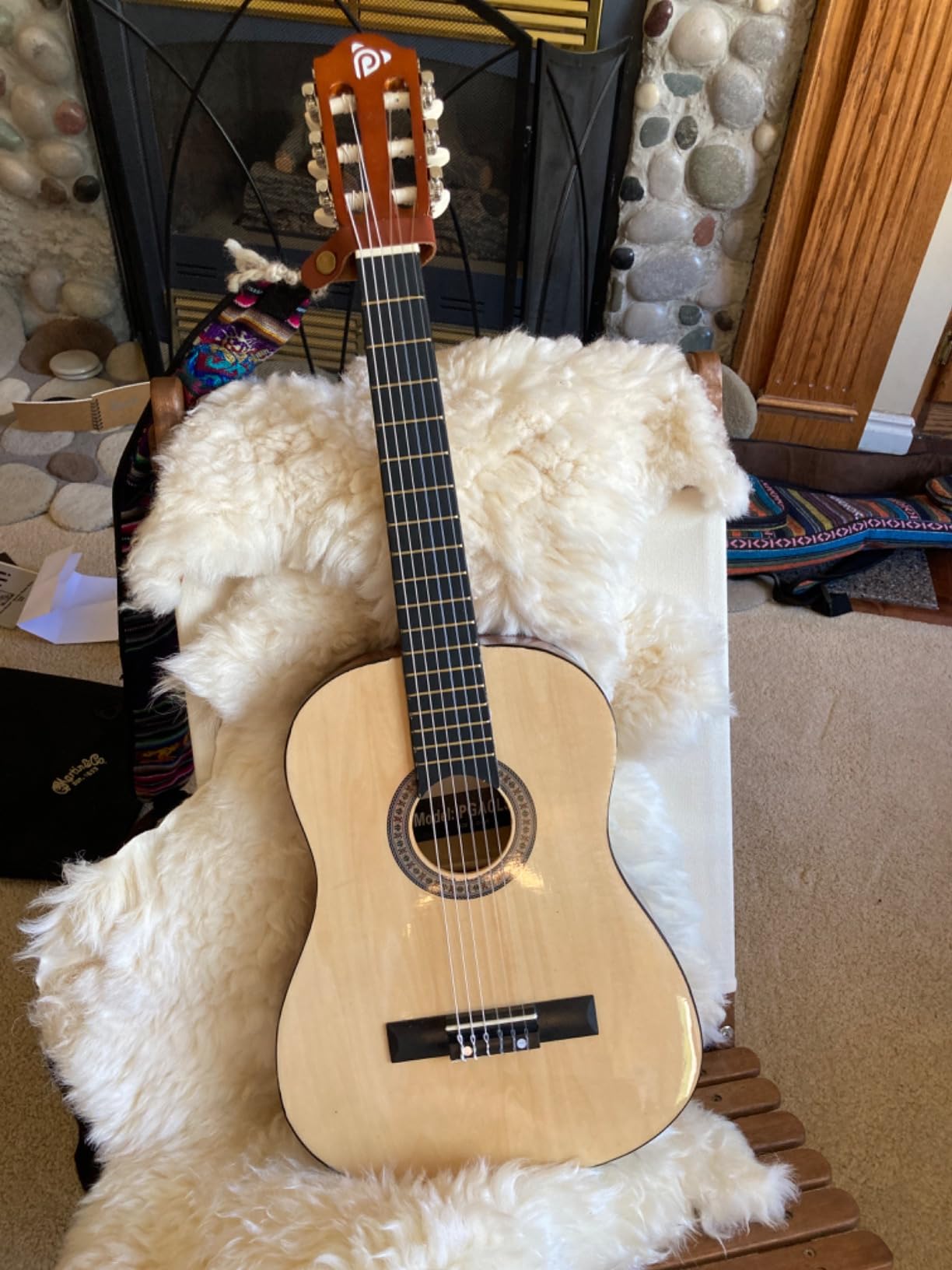 Pyle Beginner Acoustic Guitar Kit, 1/4 Junior Size All Wood Instrument for Kids, Adults, 30