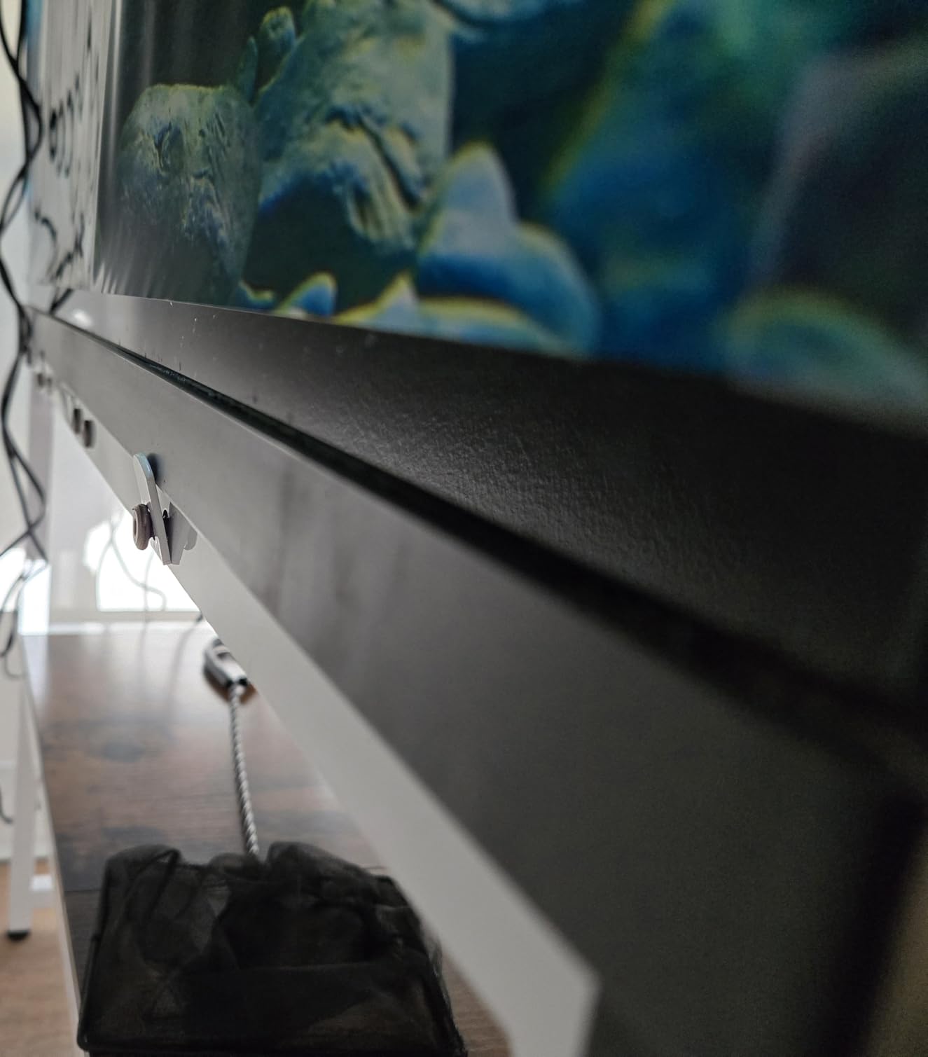 30 Gallon Rimless Fish Tank Stand with Shelf for Storage, 2 Tiers Metal Aquarium Stand, Breeder Tank Turtle Reptile Terrariums Stand Rack for Home Office, 30