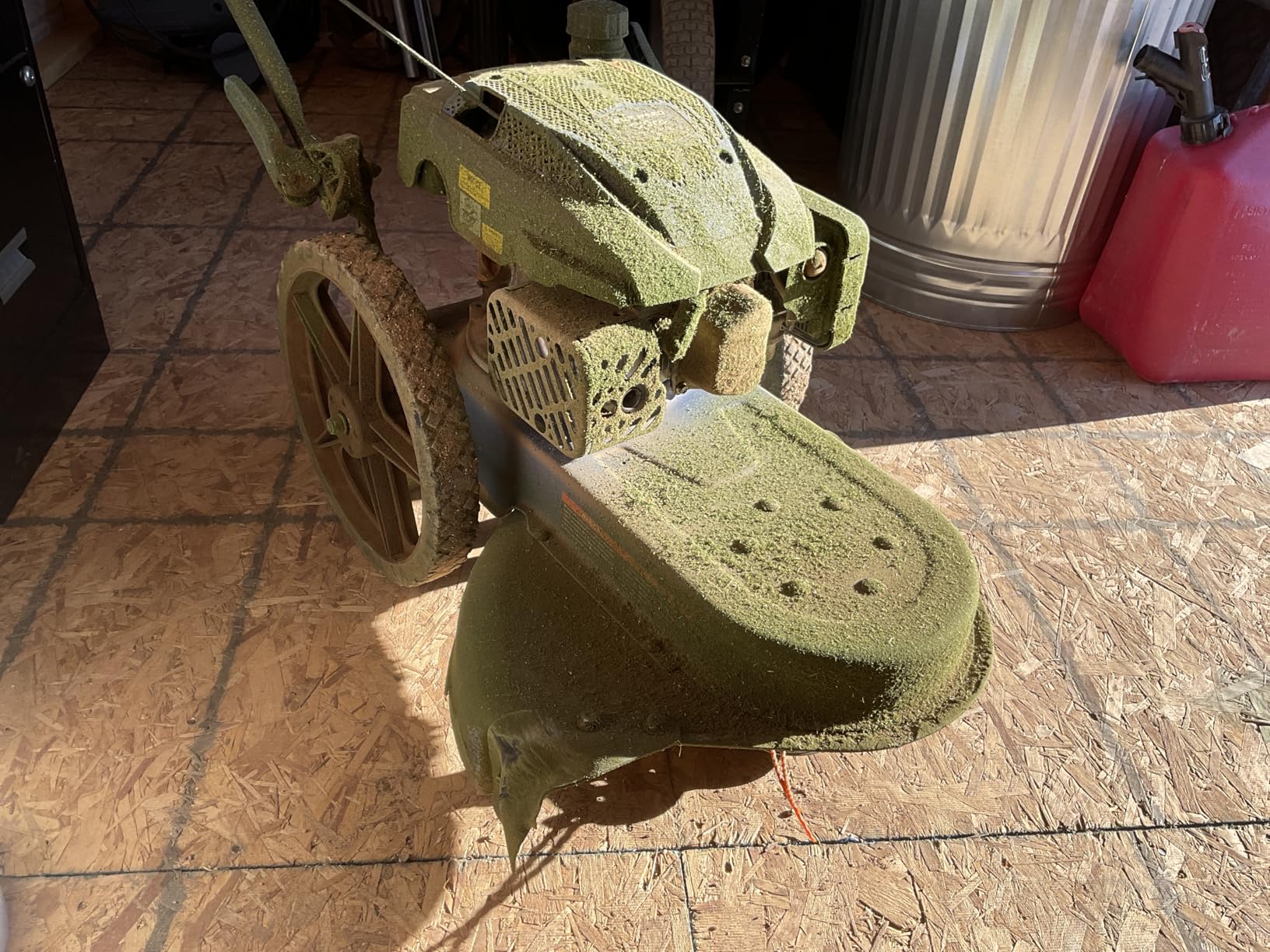 BILT HARD Walk Behind String Trimmer, 170cc 4-Cycle Gas Brush Hog Mower, 22 Inch Cutting Diameter, Push Weed Eater with 14 Inch Flat Free Wheels, Brush Cutter for Farm, Lawn, Yard customer photo 1