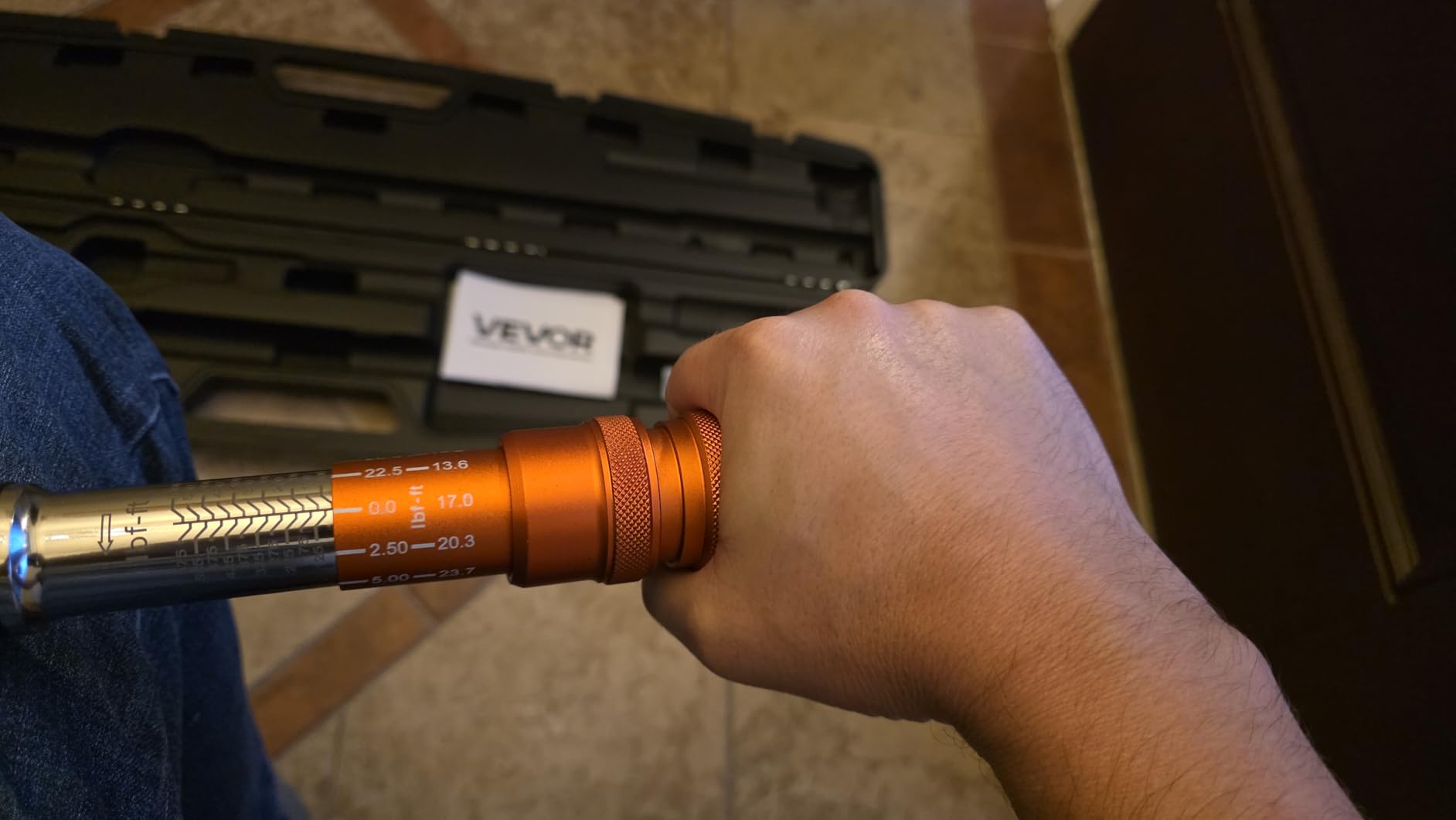 VEVOR Digital Torque Wrench 1/2 inch Drive (25-250ft.lb/34-340n.m), ±2% Torque Accuracy, 3-Mode Adjustable Electronic Torque Wrench with LED Buzzer Calibration customer photo 1