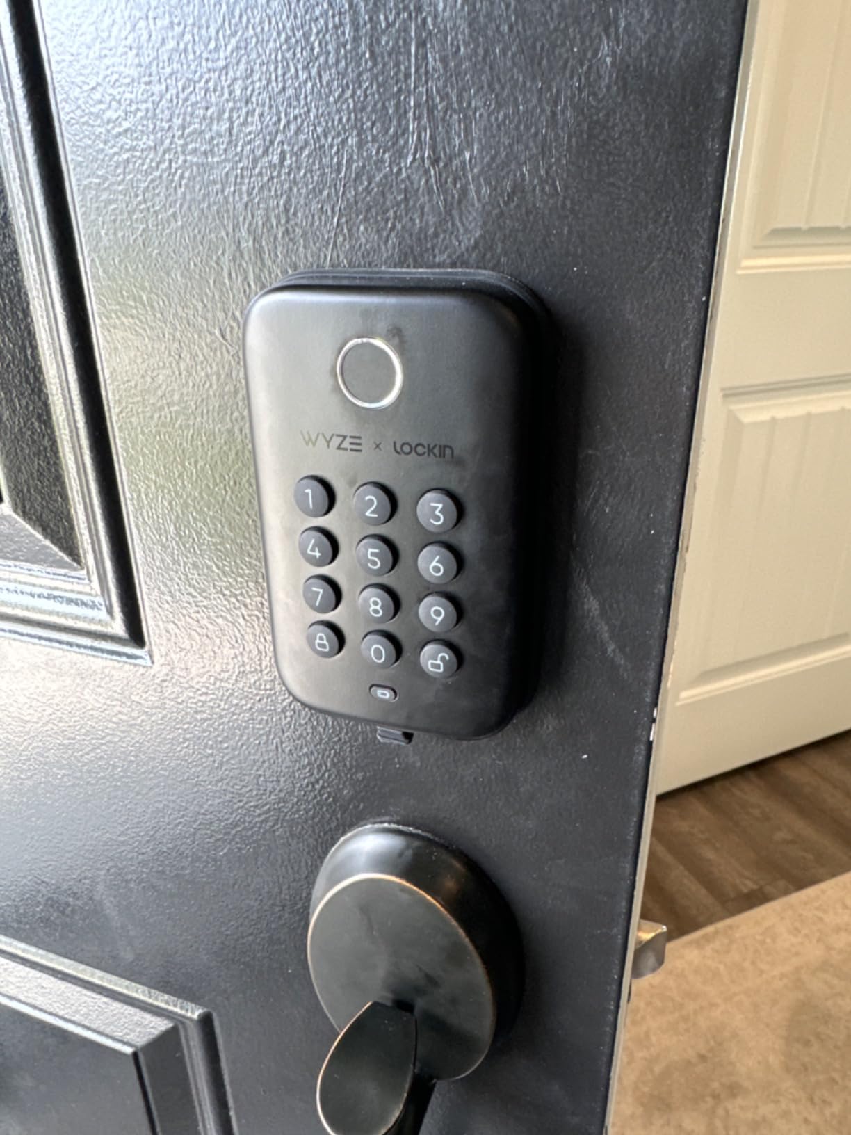 Wyze Auto-Lock Bolt, Fingerprint Unlock with Keypad, Electronic Digital Entry Door Smart Deadbolt Lock, IPX5 Weatherproof, Easy Installation, Matte Black customer photo 1