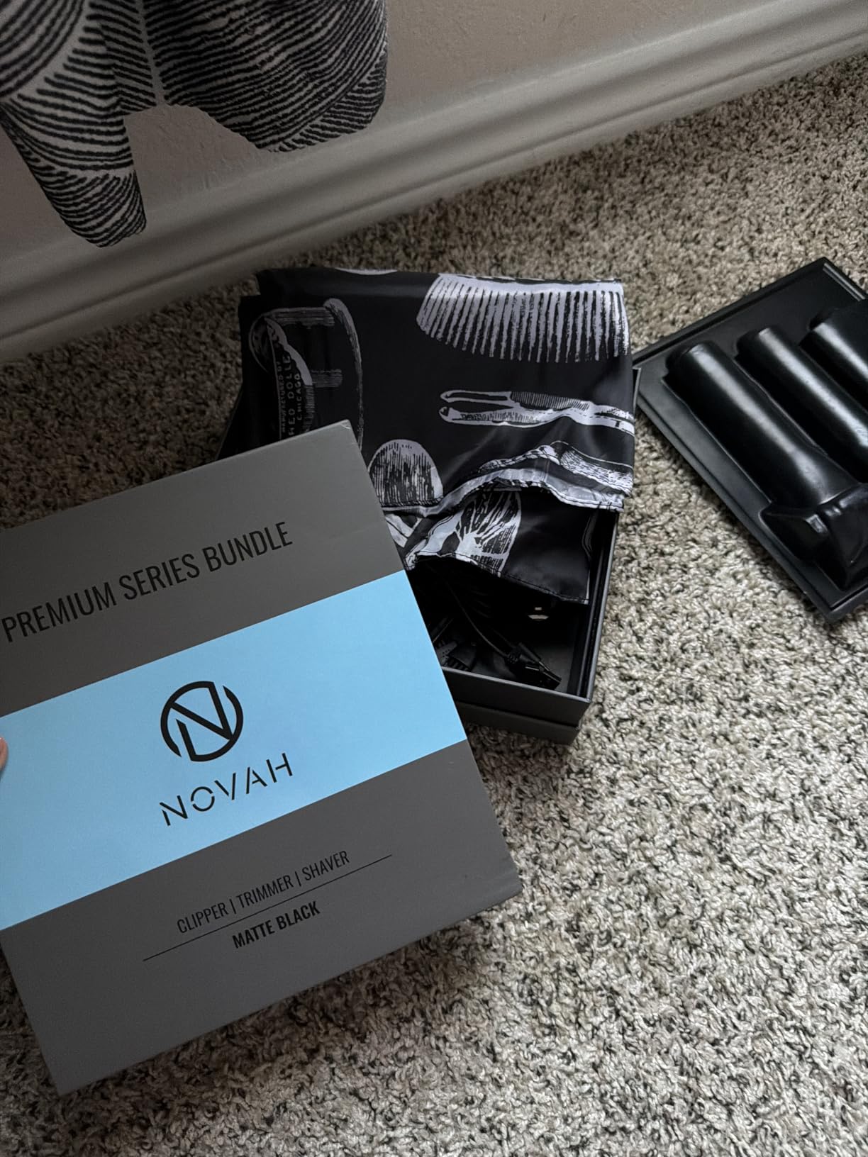 Novah Professional Barber Clippers and Trimmer Set - Foil Shaver Professional Hair Clippers for Men, Mens Cordless Hair Clipper for Barbers Haircut Kit, Fade customer photo 1