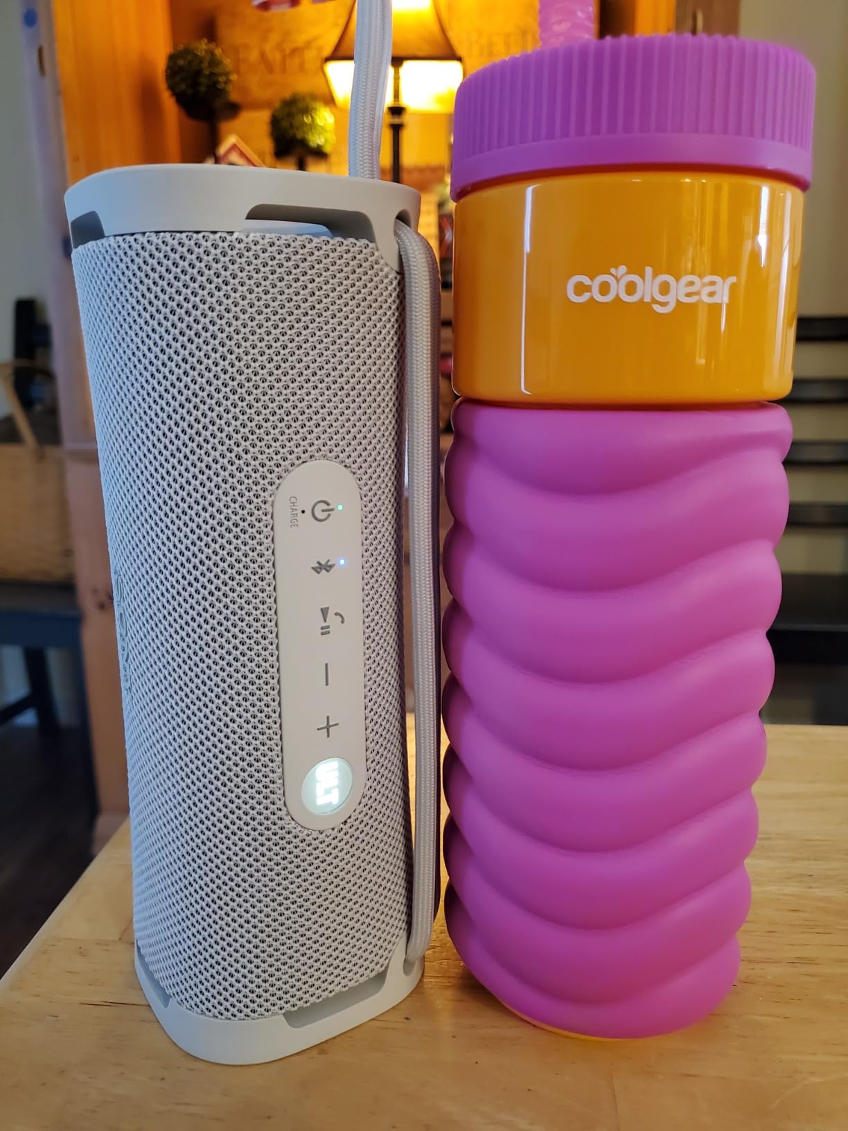 Sony ULT Field 1 Waterproof Portable Bluetooth Speaker, Enhanced Bass, 12h Battery, IP67 Rated Dustproof Shockproof Rustproof, Detachable Strap, SRSULT10D, Orange customer photo 1