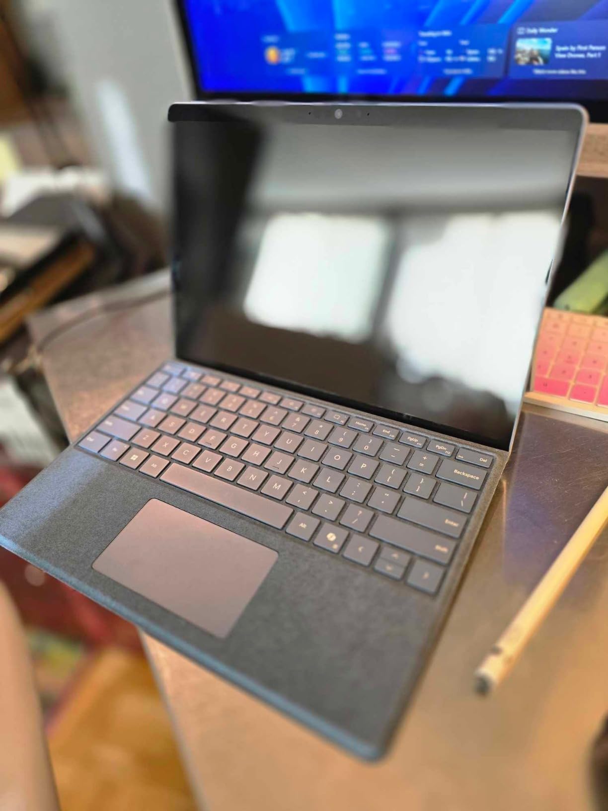 Microsoft Surface Pro Keyboard with Pen Storage, Compatible with Copilot+ (11th Edition), Surface 9 and 8, Alcantara Material, Black customer photo 2