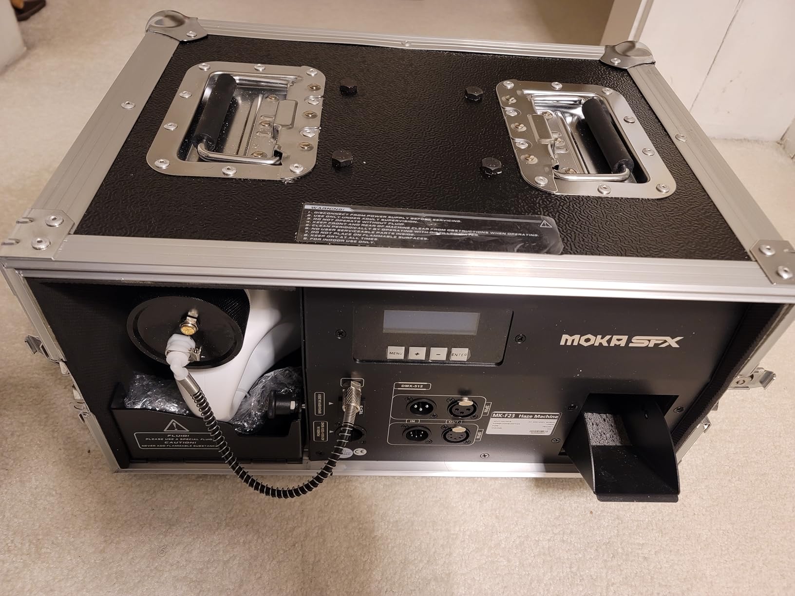 Moka Water-Based Hazer 1200W Silent Professional Haze Machine with DMX, Remote Control, Timer & Flight Case for DJ, Stage, Theater, Nightclub, Wedding, Church, Concert & Live Events (Hazer) customer photo 1
