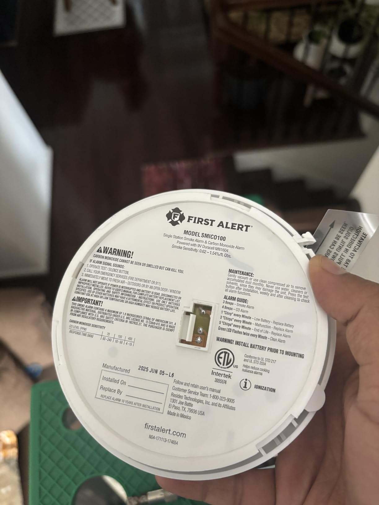 First Alert BRK Combination Smoke & Carbon Monoxide Alarm, Battery Operated Detector with Test & Silence Button customer photo 1