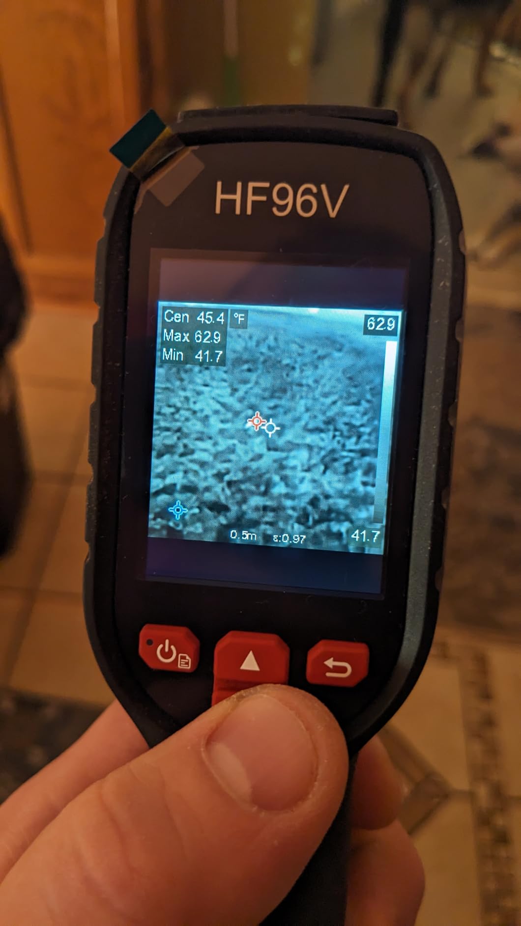 HF96V Thermal Camera with Visual Camera & Laser Pointer, Intelligent Scene Detection, 240 * 240 Super Resolution Thermal Imaging Camera,25 Hz, 50° FOV, -4°F to 1022°F, IP54 Infrared Camera customer photo 1