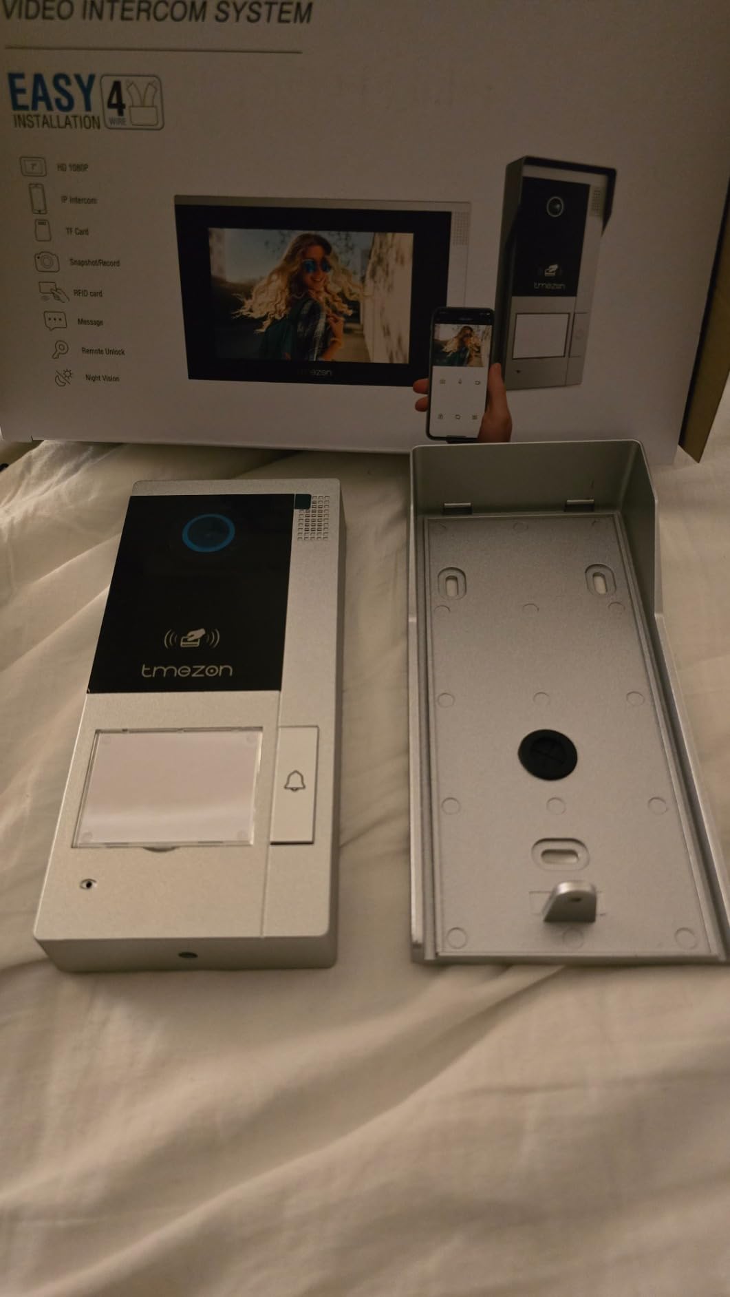 TMEZON WiFi Video Intercom System Doorbell with Camera and 7 Inch Monitor IP Wired Video Door Phone 1080P Wired Night Vision,No Monthly Fees, Support Remote Unlock Door Release,Snapshot, Tuya customer photo 1