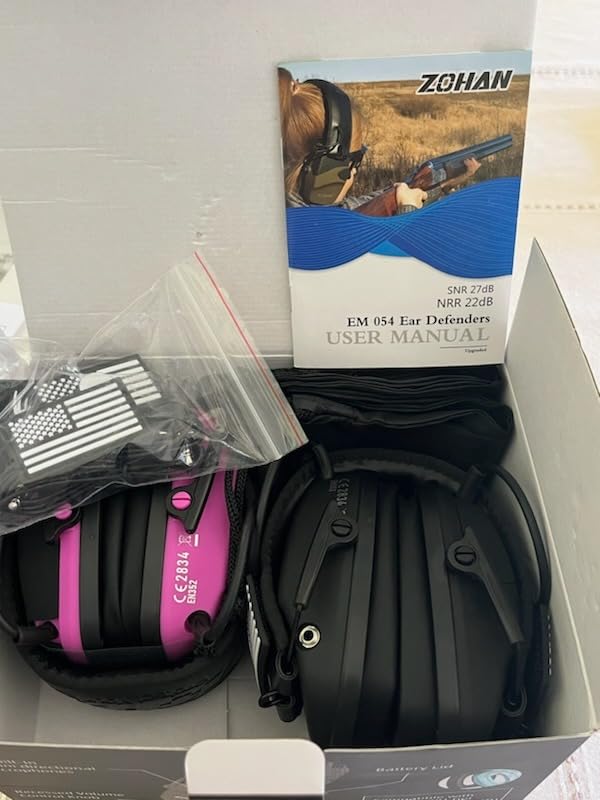 ZOHAN Electronic Shooting Earmuffs, Hearing Protection Shooters, NRR 23dB Noise Reduction Gun Range Ear Protection Headphones customer photo 1