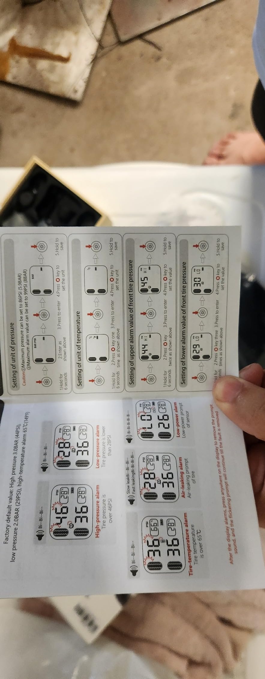 OBEST Upgrade Motorcycle TPMS Tire Pressure Monitor System with 2 External Sensors customer photo 1