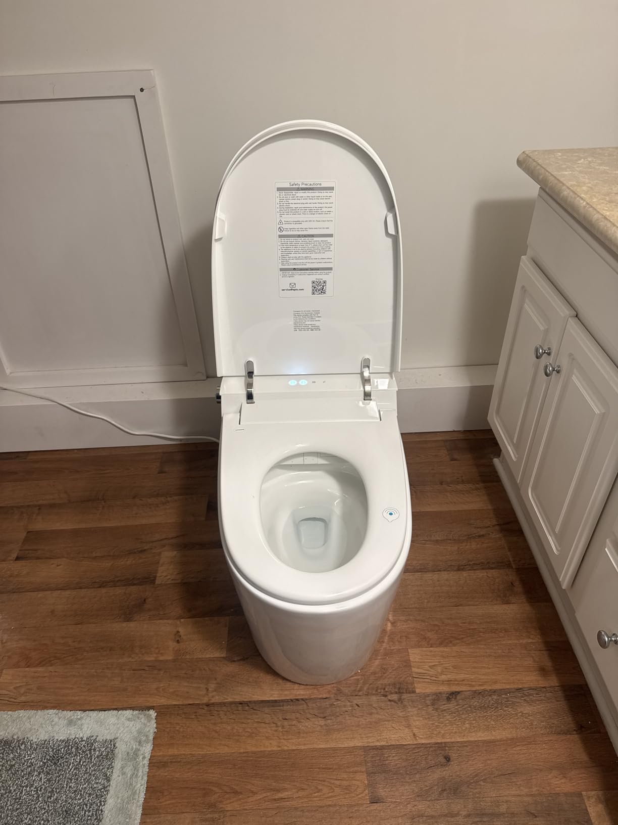 Smart Toilet Bidet with Tank Built In, Auto Open Close Lid, ADA Comfort Height, Dual Auto Flush, 1000 Gram MaP Flushing Score, Heated Seat, Modern Elongated One Piece Bidet Toilets Combo U8PRO customer photo 1