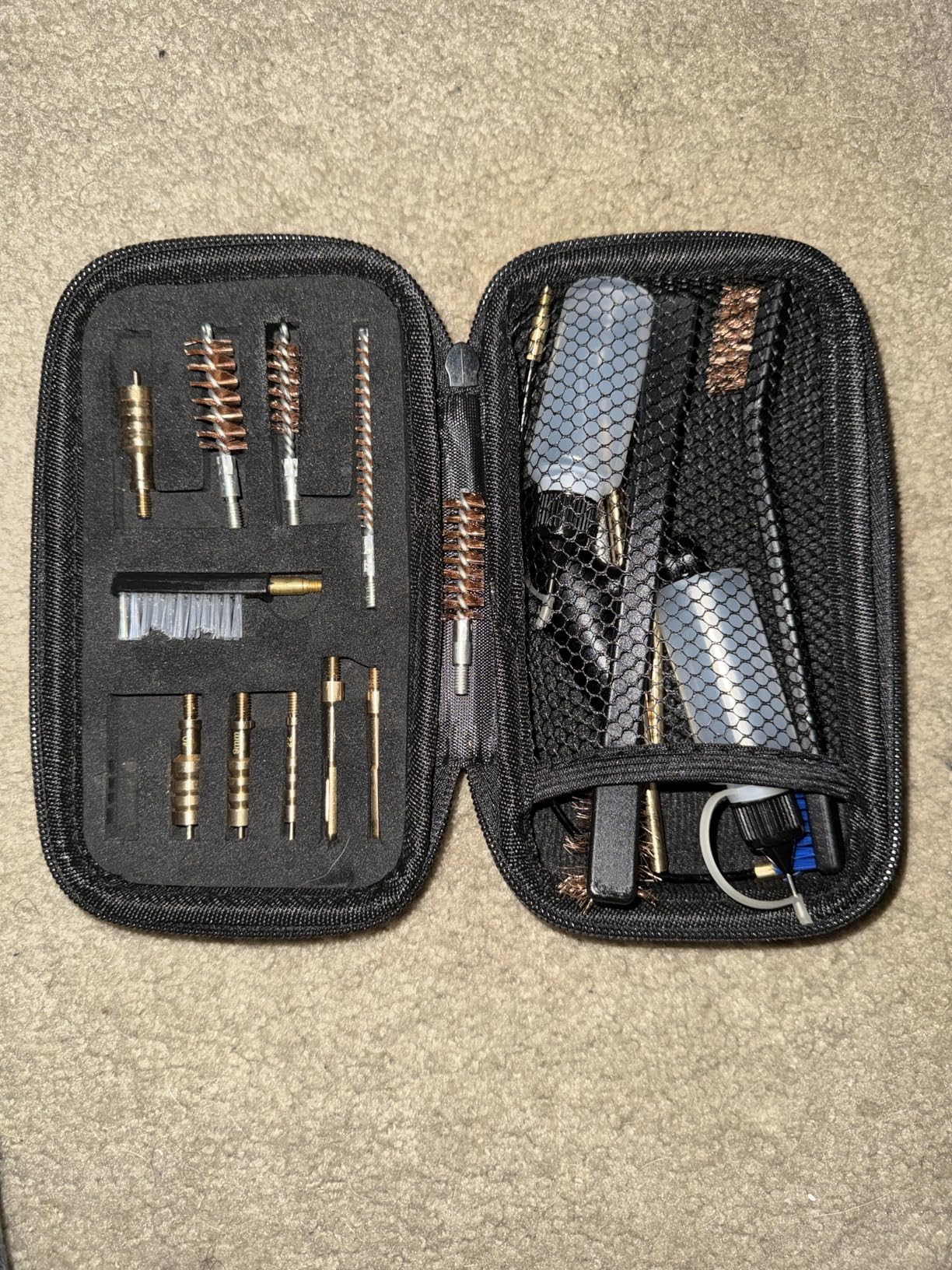 BOOSTEADY Universal Handgun Cleaning kit .22,.357,.38,9mm,.45 Caliber Pistol Cleaning Kit Bronze Bore Brush and Brass Jag Adapter customer photo 1