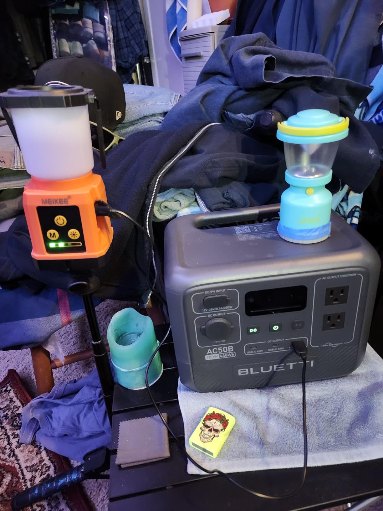 BLUETTI AC50B Portable Power Station, 448Wh Solar Generator LiFePO4 Battery Backup w/ 2 700W AC Outlets (Power Lifting 1000W) customer photo 1