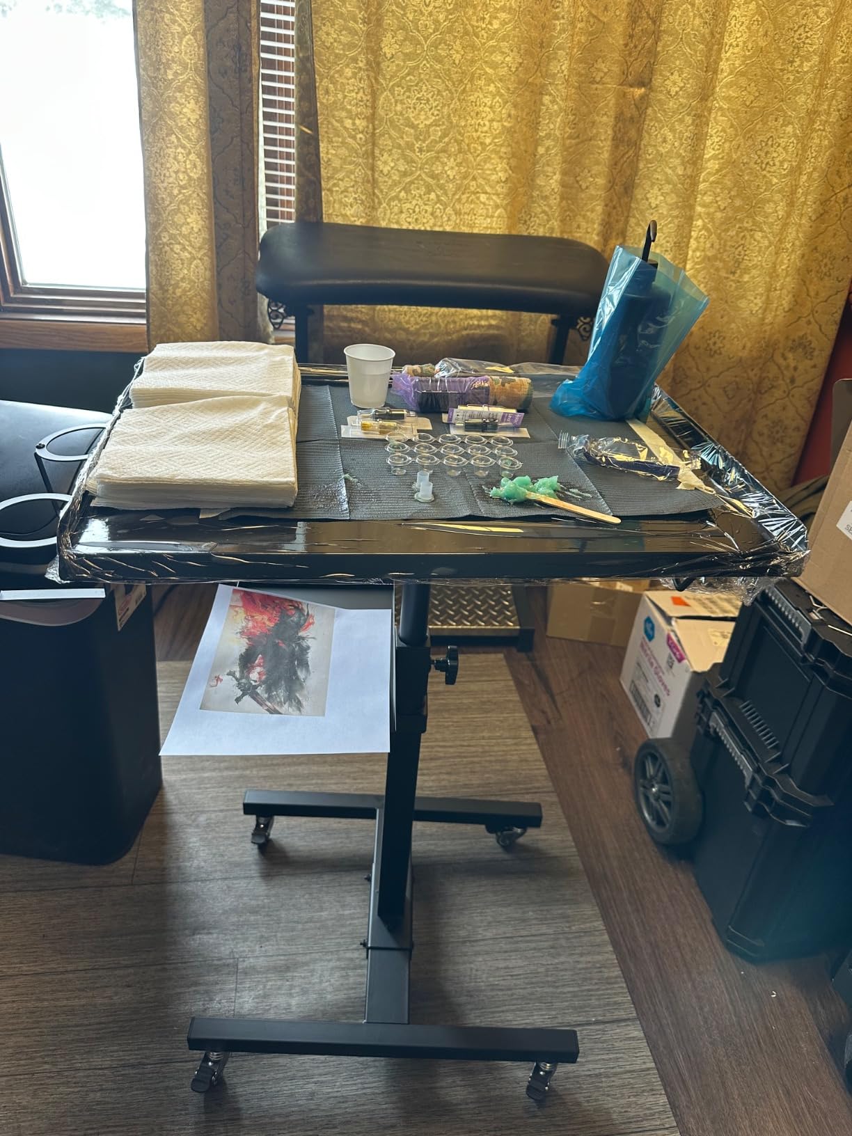 POARMEEY Premium Large Double Tier Rolling Workstation Table with 360 Degree Mute Universal Wheel for Tattoo Work,Beauty Salon Spa Stools Service Storage Tray customer photo 2