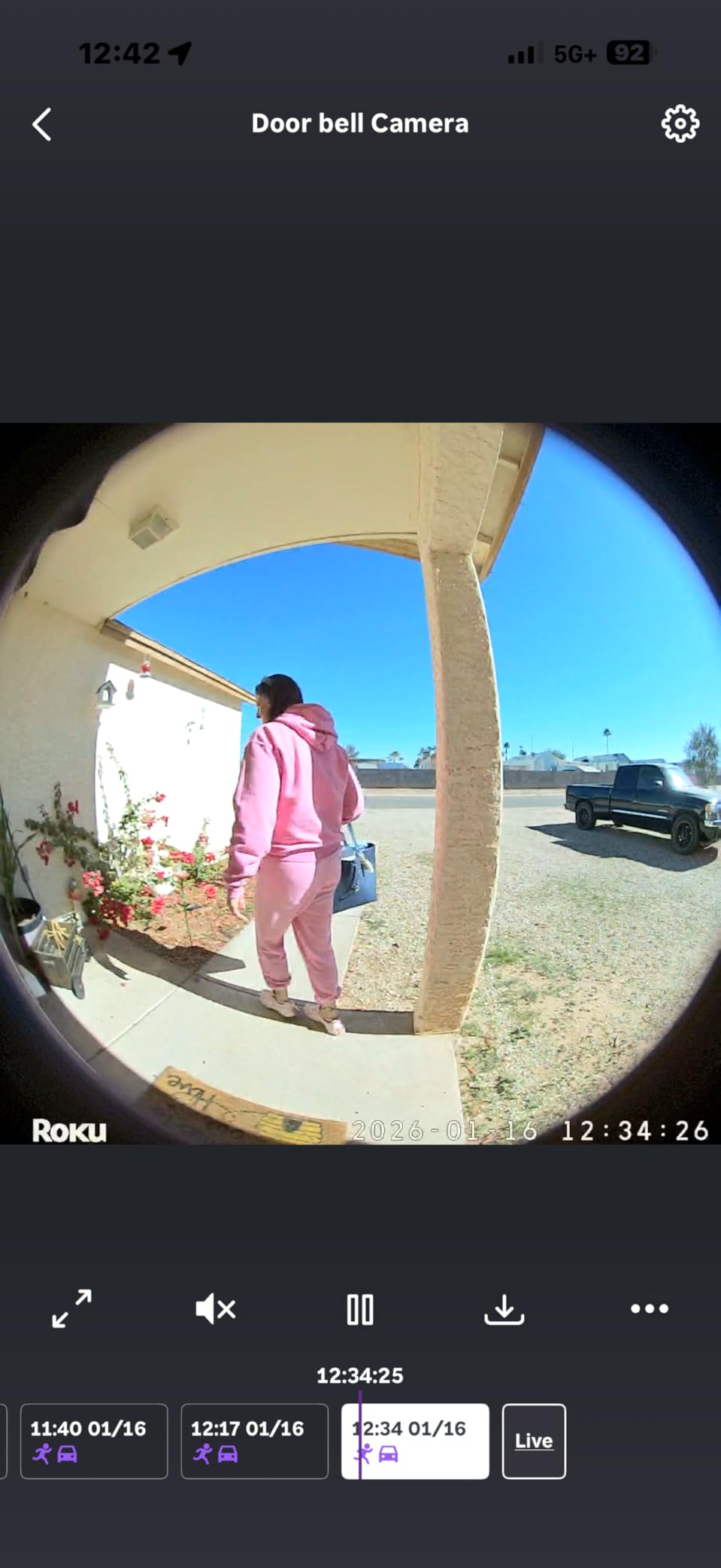 Roku Smart Home Wireless Video Doorbell & Chime - 1440p HD Night Vision Ultrawide View Doorbell Camera with Motion & Sound Detection, Works with Alexa & Google - 90-Day Subscription Included customer photo 2