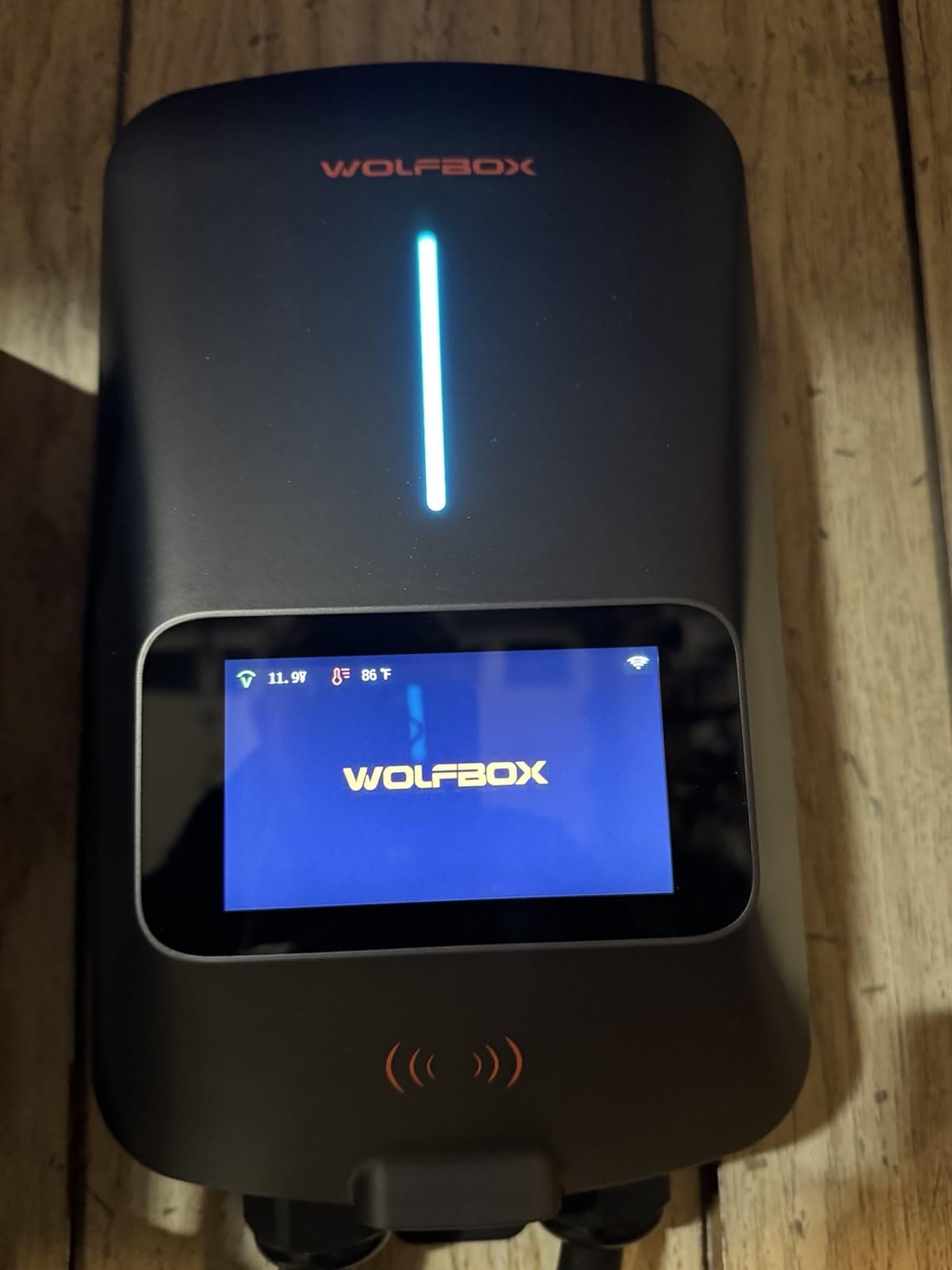 WOLFBOX Level 2 EV Charger 48 Amp - Smart Display, RFID Card, 25ft Cable, Outdoor/Indoor, Hardwired EV Charger Level 2, WiFi Enabled Electric Car Chargeing, 240V Electric Vehicle Charging Stations customer photo 2