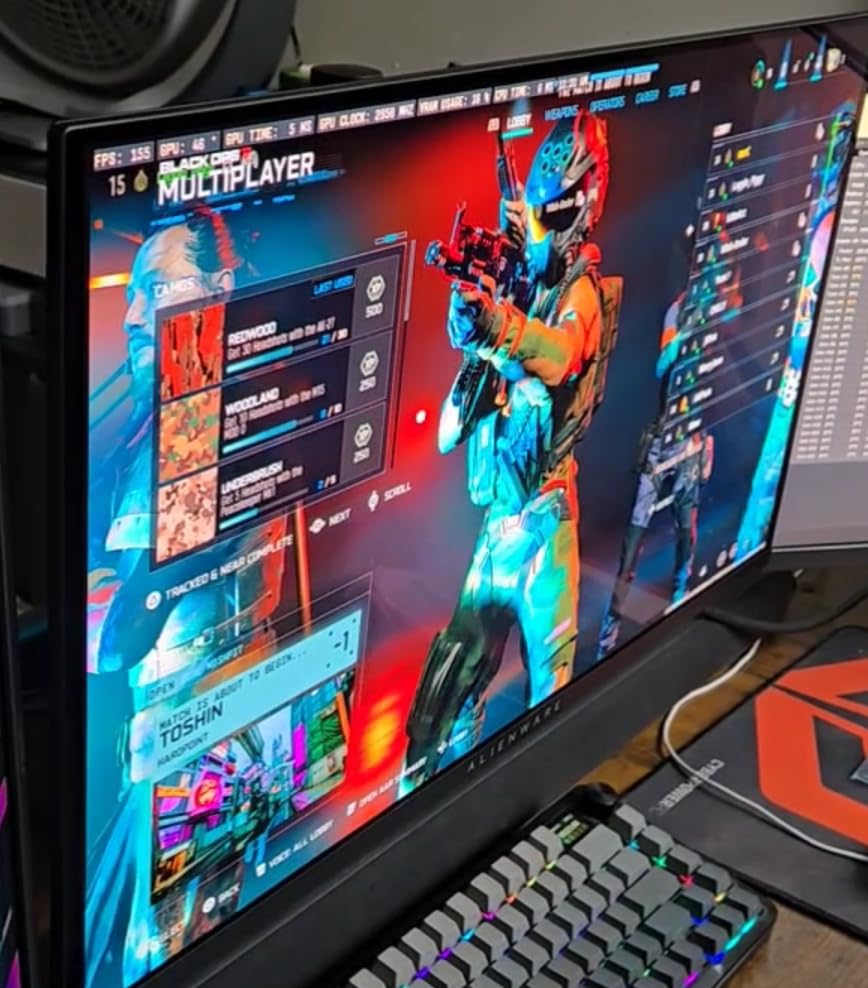 Alienware AW2725DF OLED Gaming Monitor - 26.7-inch Quantum-Dot WQHD (2560x1440) 360Hz 0.03ms Display, AMD FreeSync Premium Pro, HDMI/DP/USB 3.2 Gen1 customer photo 2