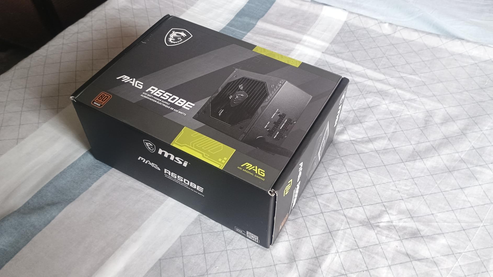 MSI MAG A650BE, Semi-Modular Compact 650W ATX Power Supply, 80+ Bronze, Low-Noise Fan, Active PFC Design, 5 Year Warranty customer photo 1