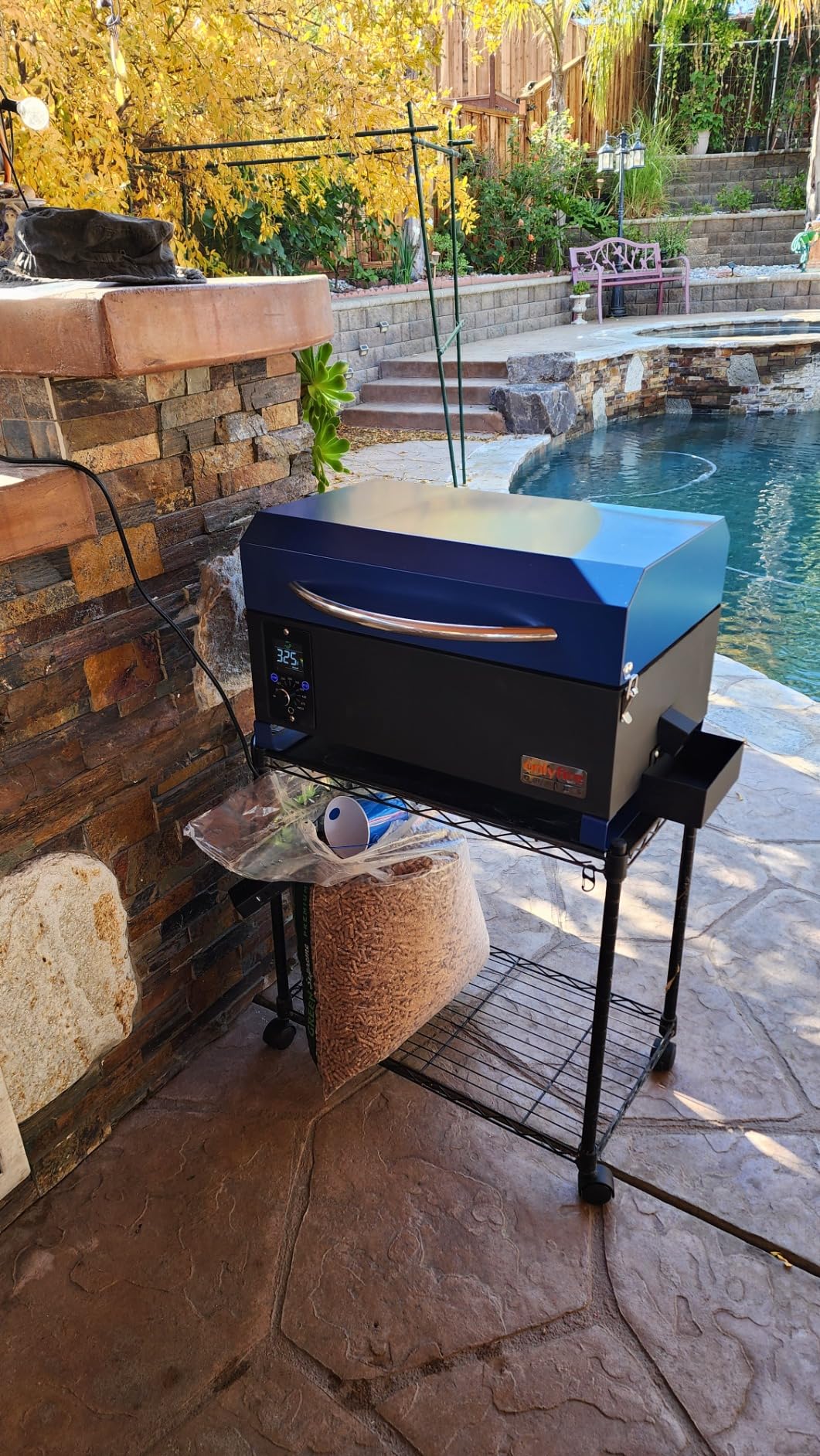 BBQ Wood Pellet Grill Smoker with Meat Probe, 2 Tiers Cooking Area, Portable Tabletop Grilling Stove for Outdoor Kitchen Cooking Smoke and Roast, RV Camping, Black GS314 customer photo 1
