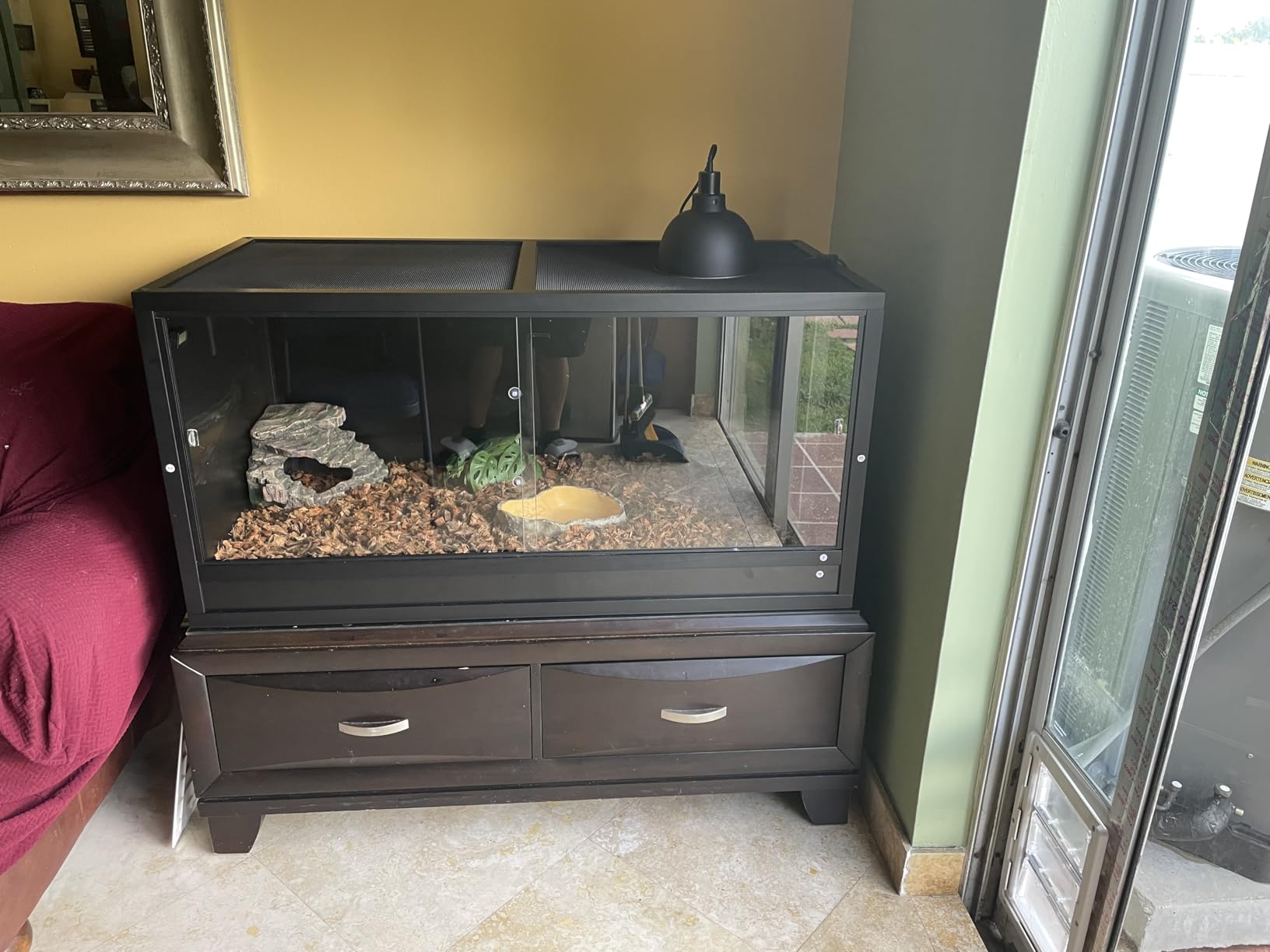 REPTI ZOO 68 Gallon Reptile Enclosure, 48x18x18 inch Wooden Reptile Tank Terrarium for Bearded Dragon Gecko Ball Python Snake Turtle customer photo 1