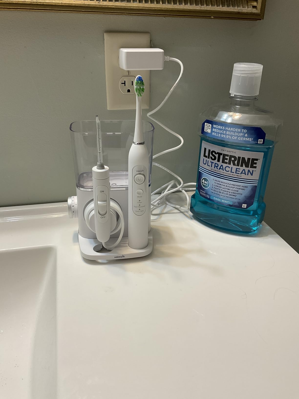 Waterpik Sensonic Complete Care Water Flosser and Rechargeable Electric Toothbrush Combo Set for Teeth Cleaning and Flossing, CC-04, White customer photo 1