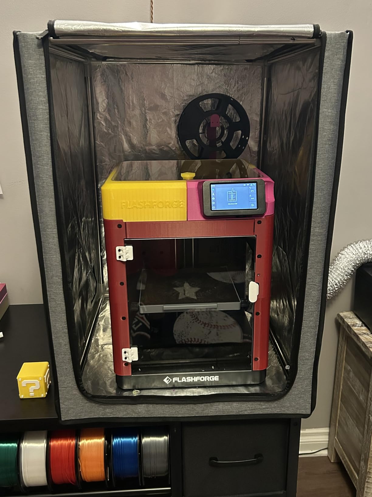 Multifunctional 3D Printer Enclosure with Adjustable Ventilation Kit Eliminate Odors Tent Cover Compatible with Anycubic Photon Mono, Elegoo Saturn/Mars 3/4 & Creality Halot Series Resin 3D Printer customer photo 1