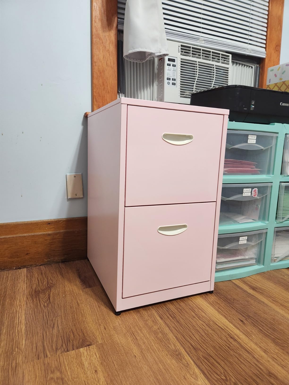 SteeLoong 2 Drawer File Cabinets, Metal Office File Cabinet with Lock, Black Filing Cabinets for Home Office, Vertical Modern File Cabinet Office Two Drawers for Hanging Letter, Assembly Required customer photo 2